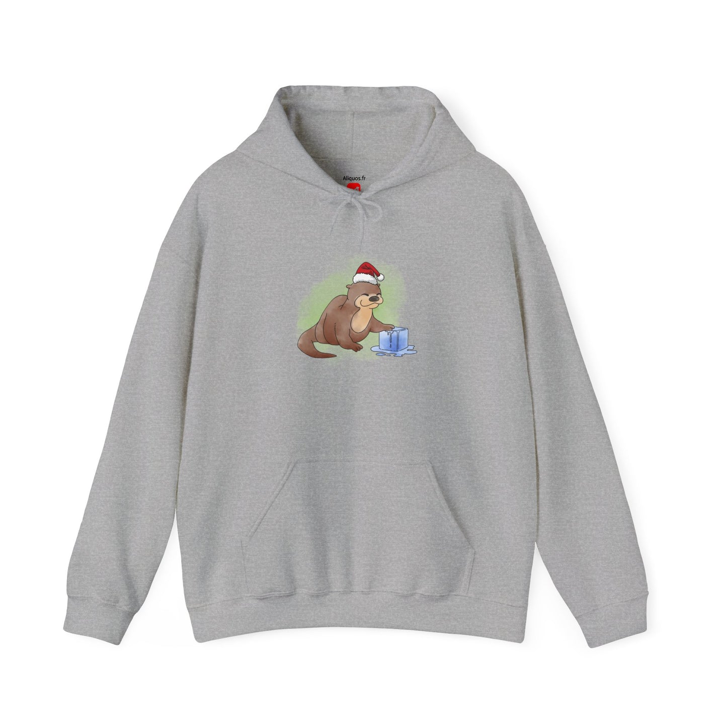 Sweat à capuche unisexe - Loutre de Noël 9