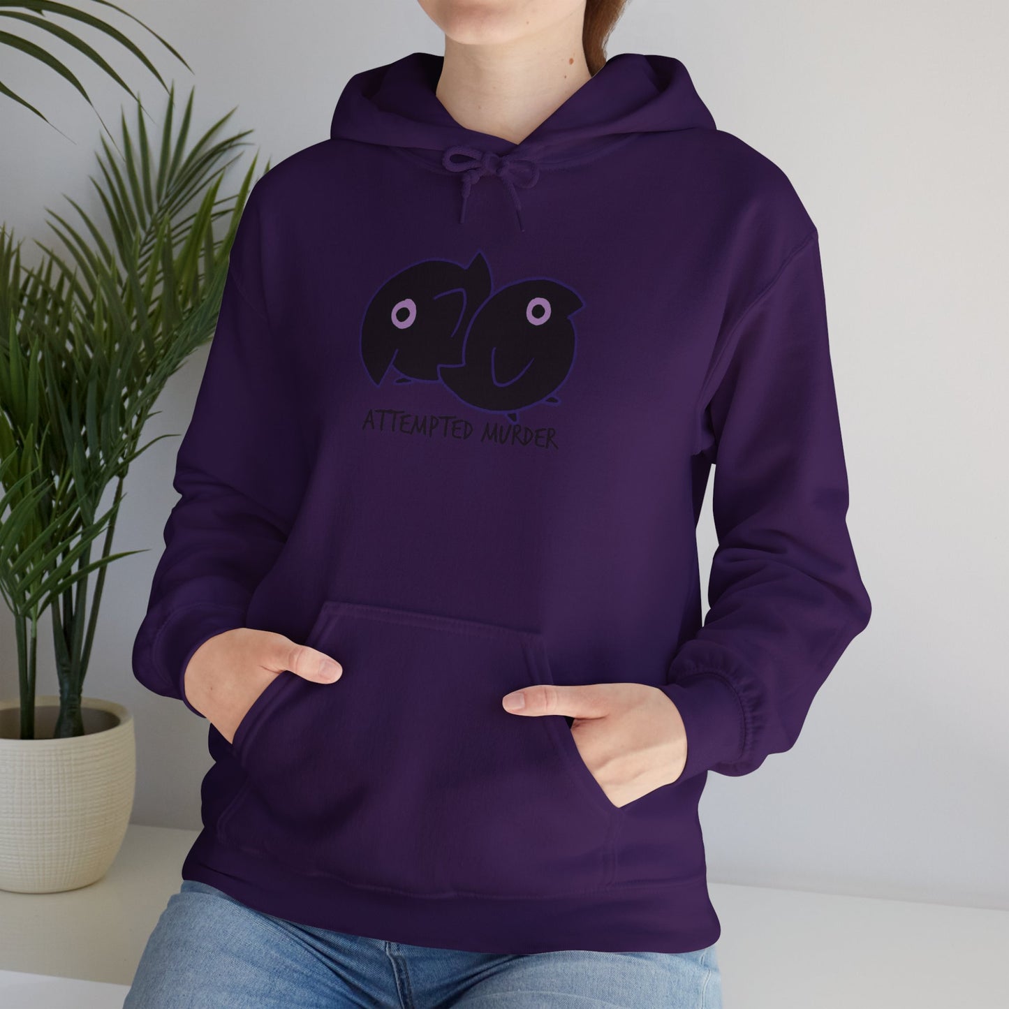 Unisex Hooded Sweatshirt - Attempted Murder Design - ALIQUOS
