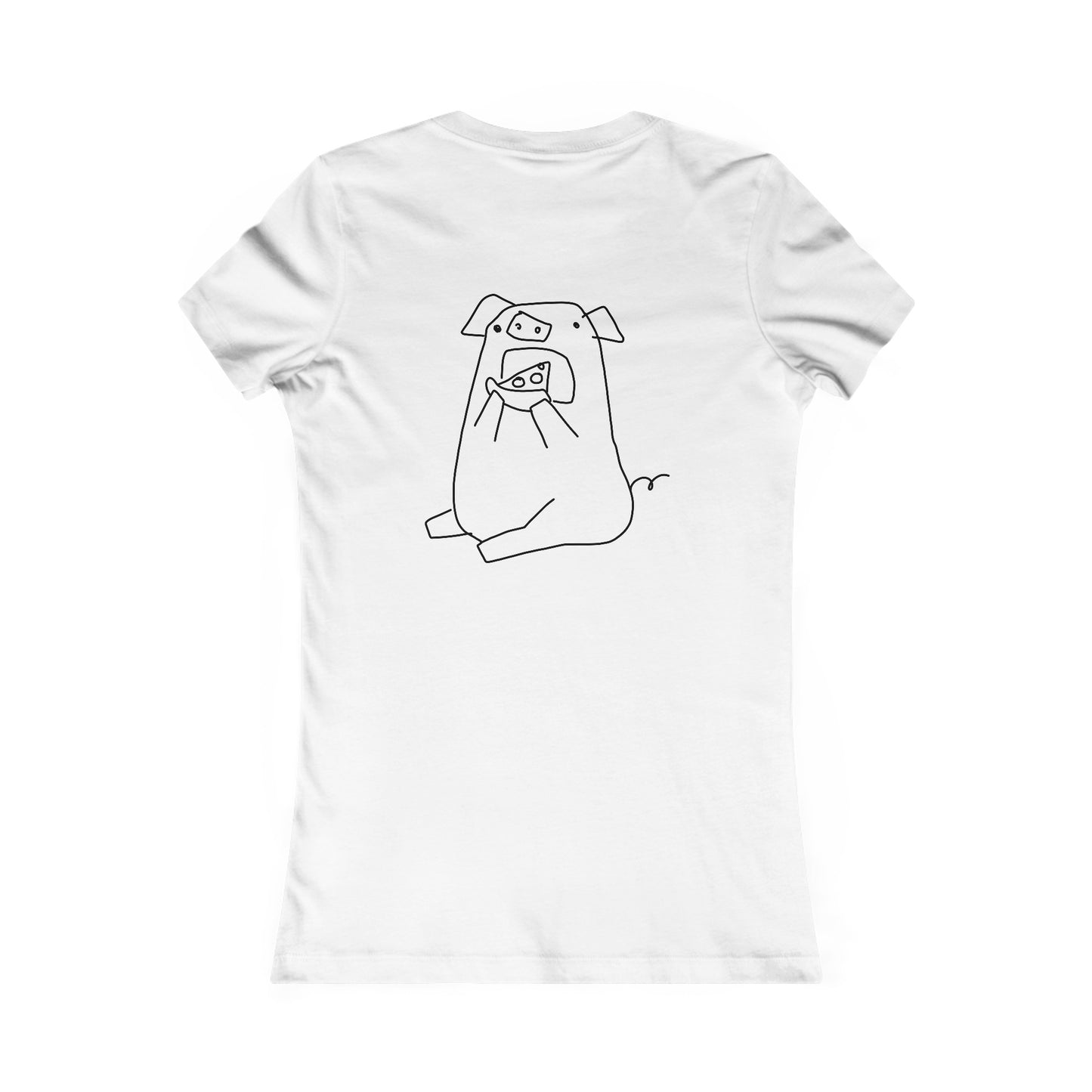 Pizza Piggy Women's fitted Tee - ALIQUOS