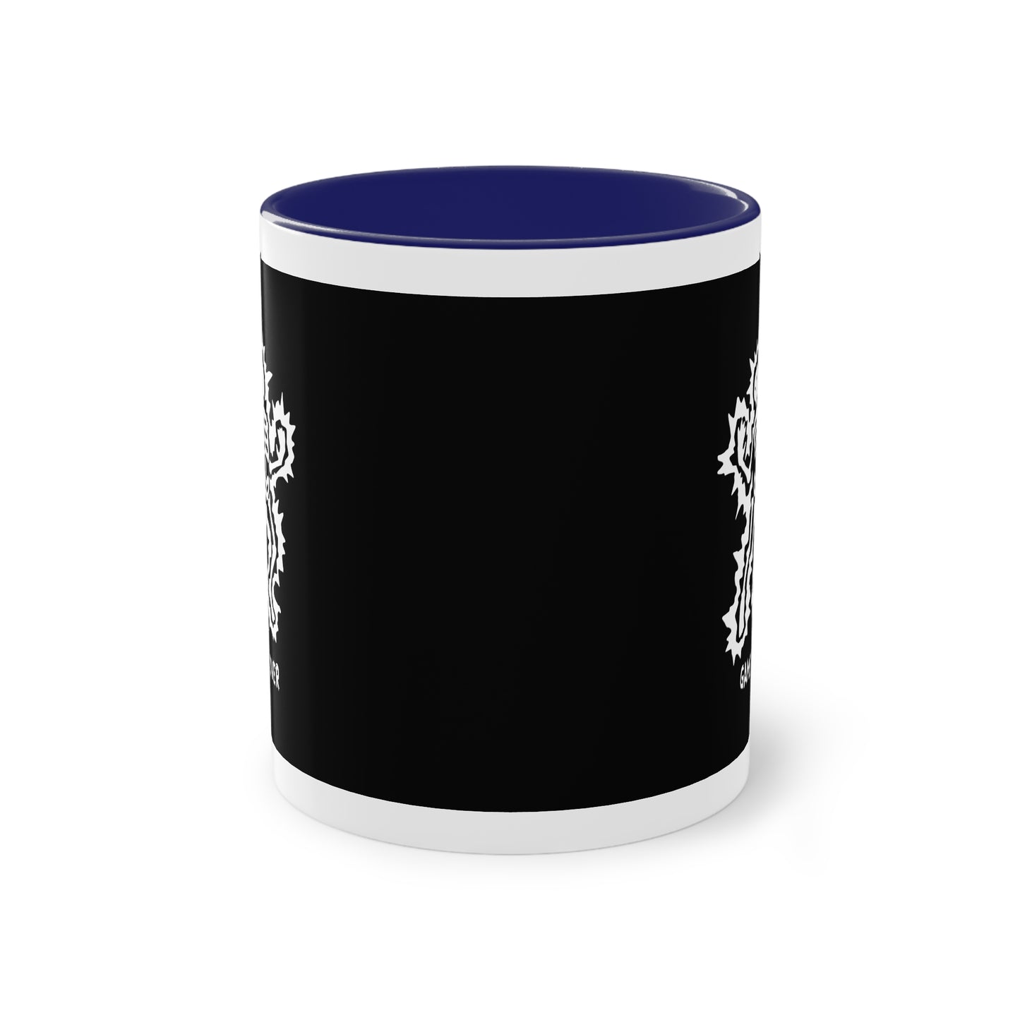 Two Tone Mug - Halloween Skeleton 'Game Over' Design - ALIQUOS