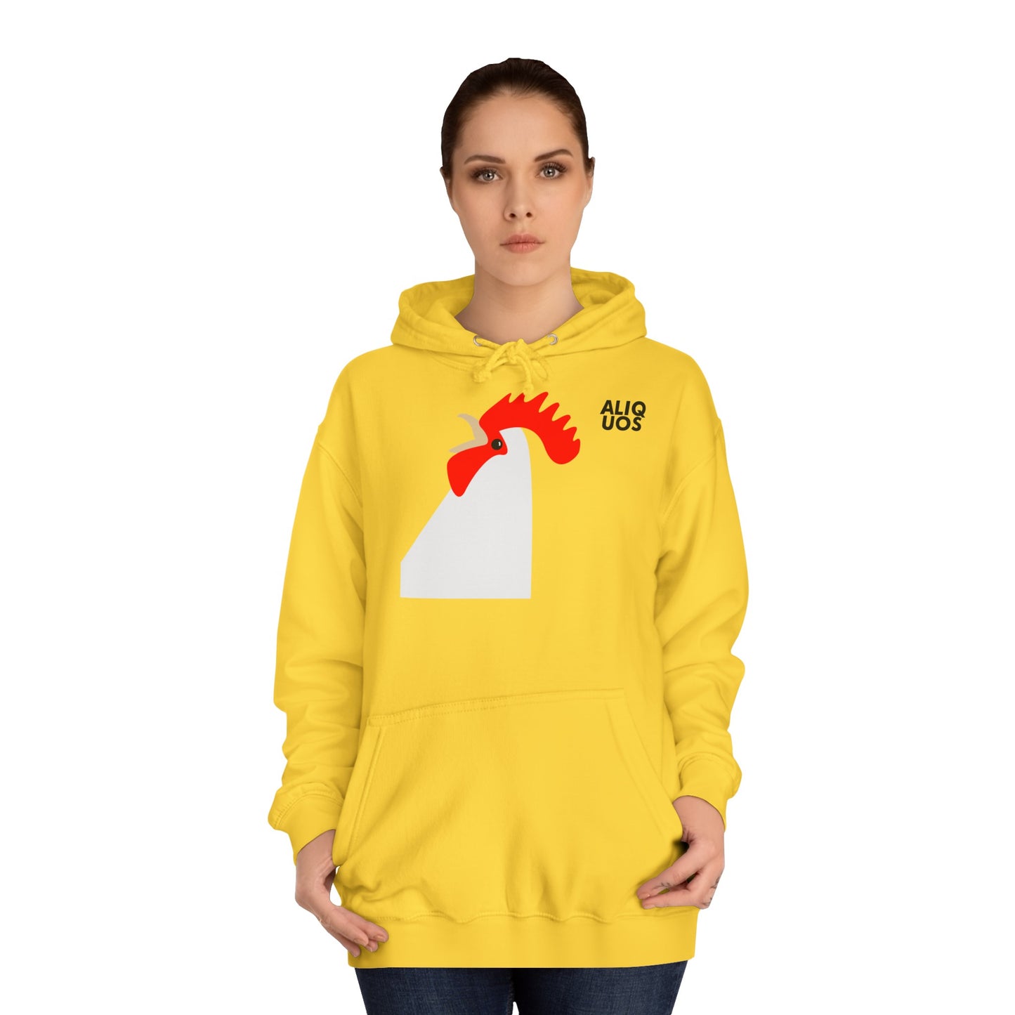 Unisex College Hoodie Screaming Chicken - ALIQUOS