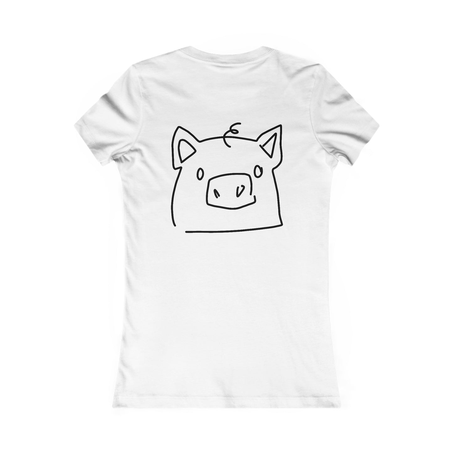 Piggy Face Women's fitted Tee - ALIQUOS
