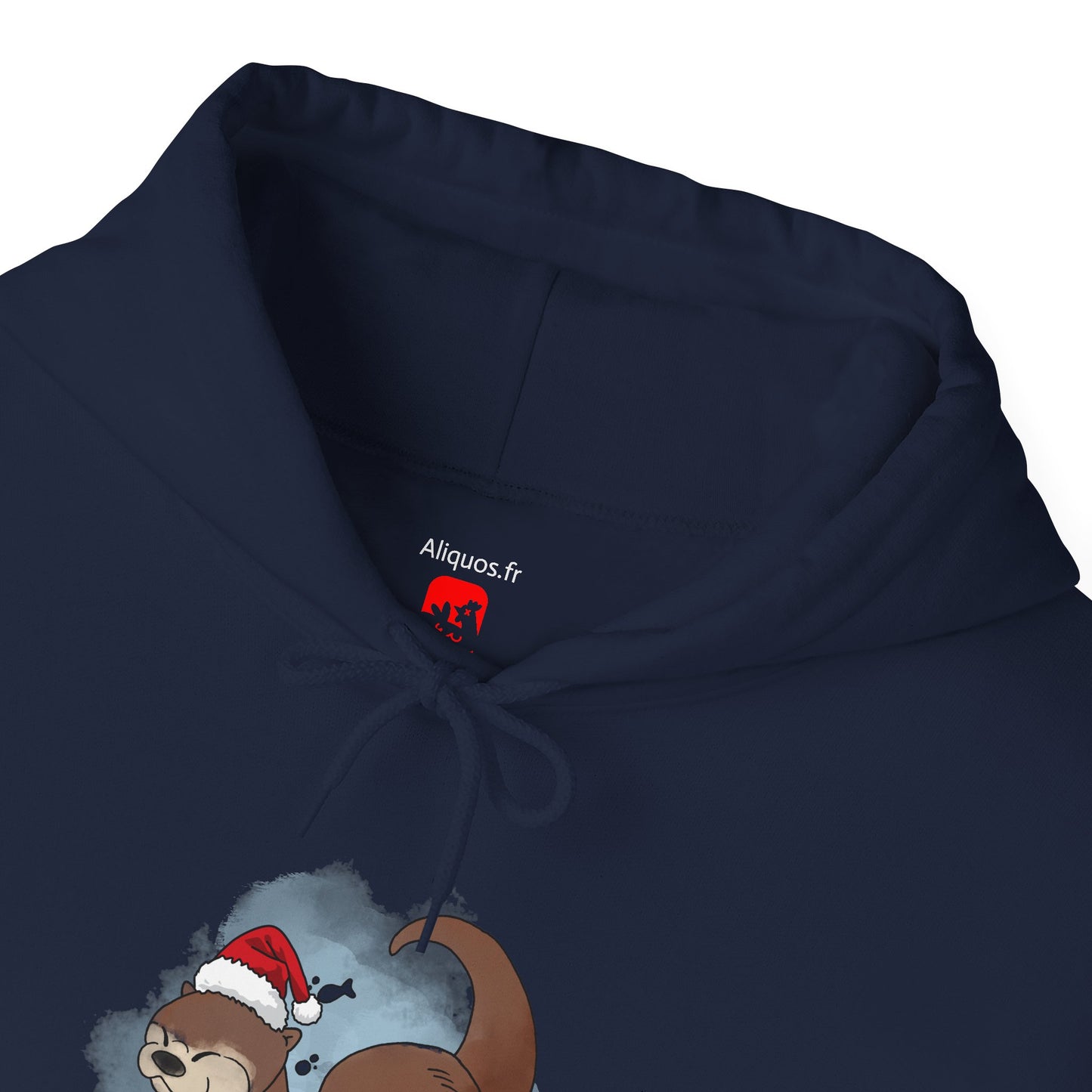 Sweat à capuche unisexe - Loutre de Noël 1