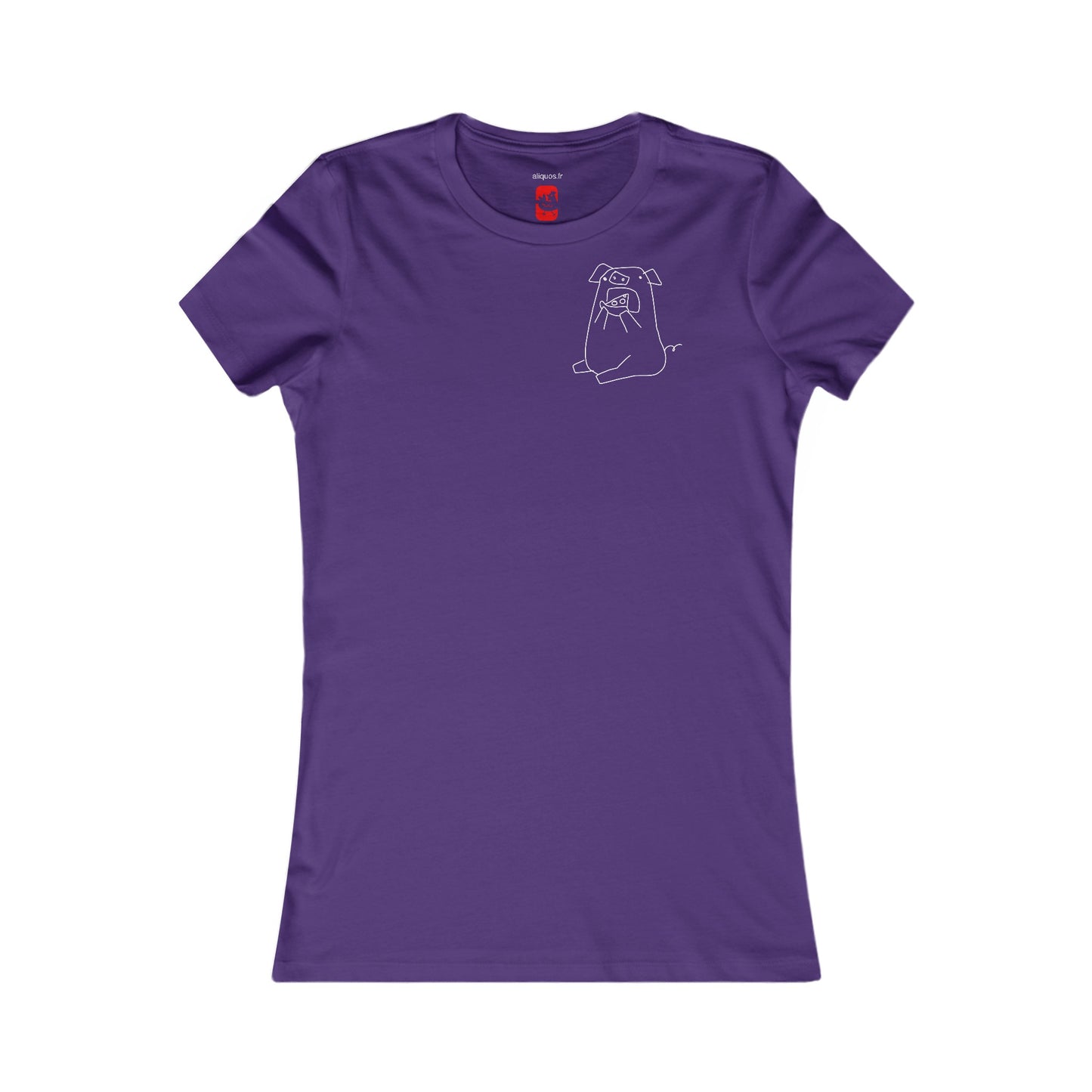 Pizza Piggy Women's fitted Tee - ALIQUOS