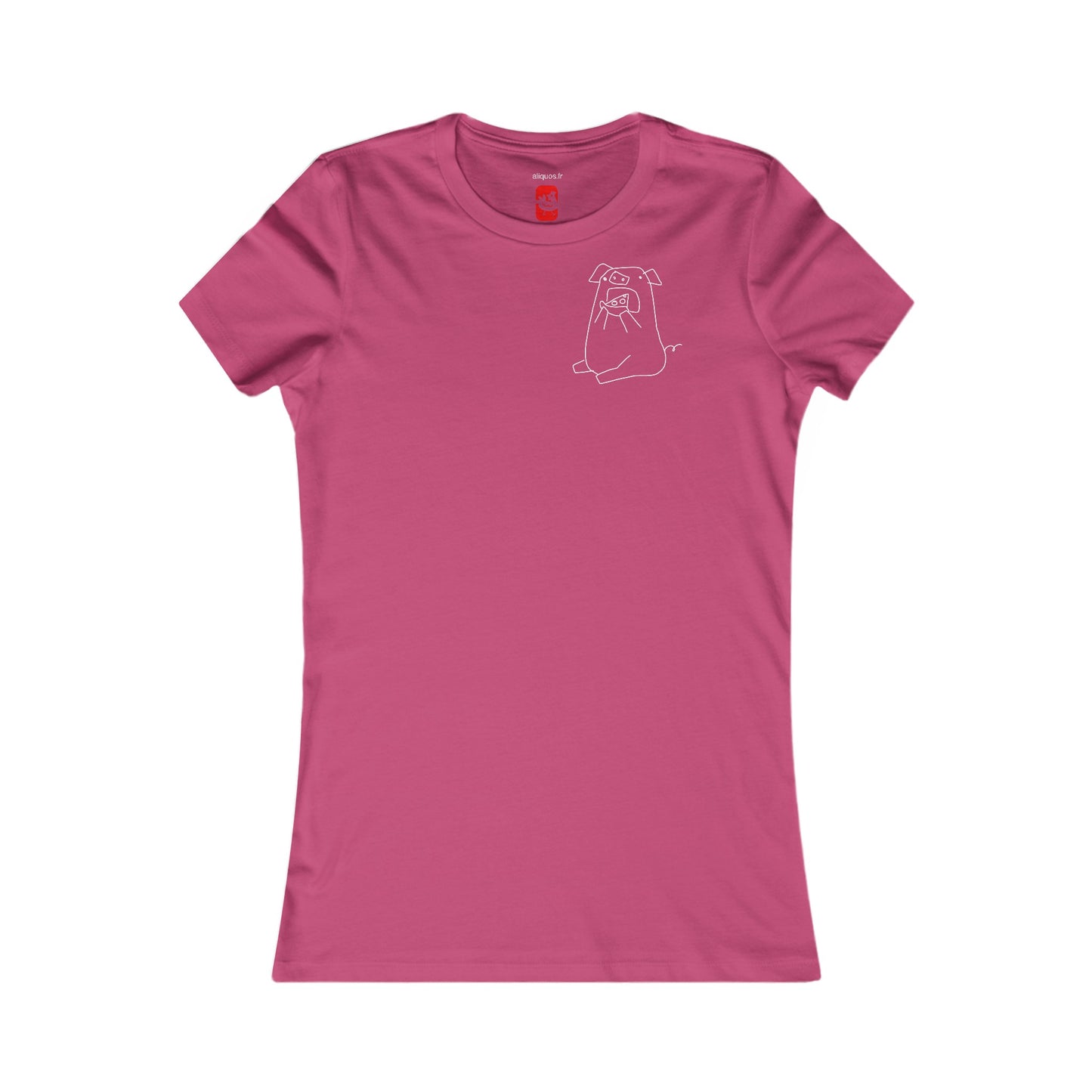Pizza Piggy Women's fitted Tee - ALIQUOS