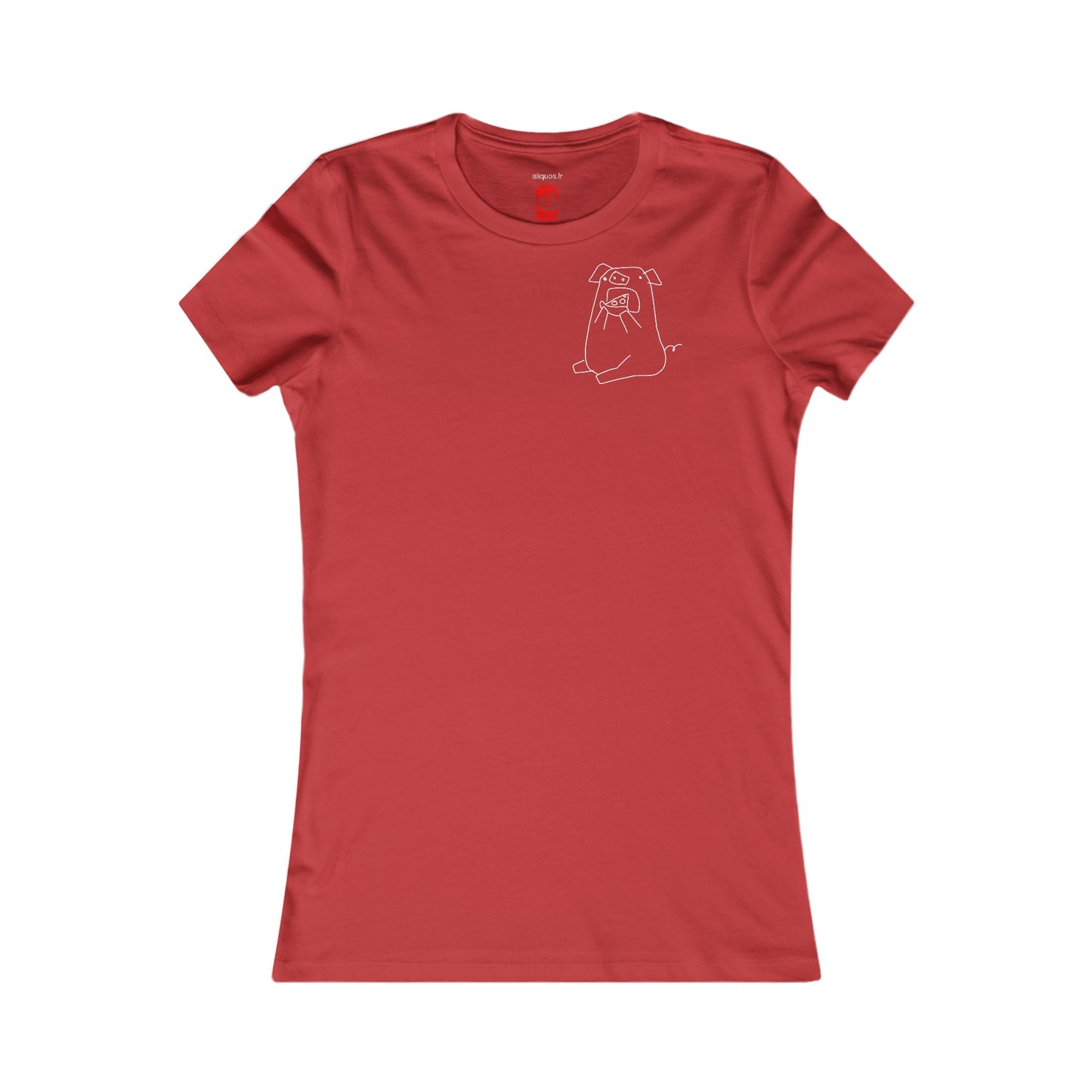 Pizza Piggy Women's fitted Tee - ALIQUOS
