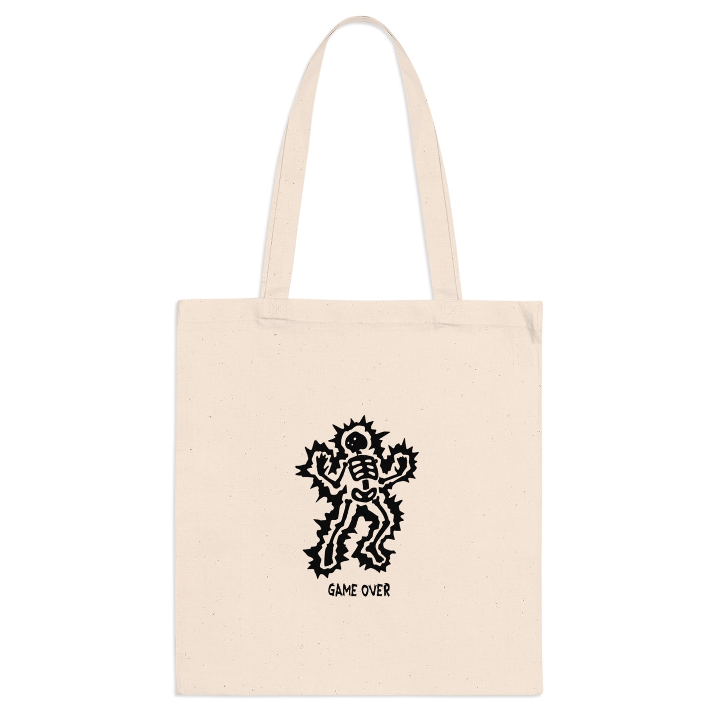 Tote Bag - Halloween Skeleton 'Game Over' Design - ALIQUOS