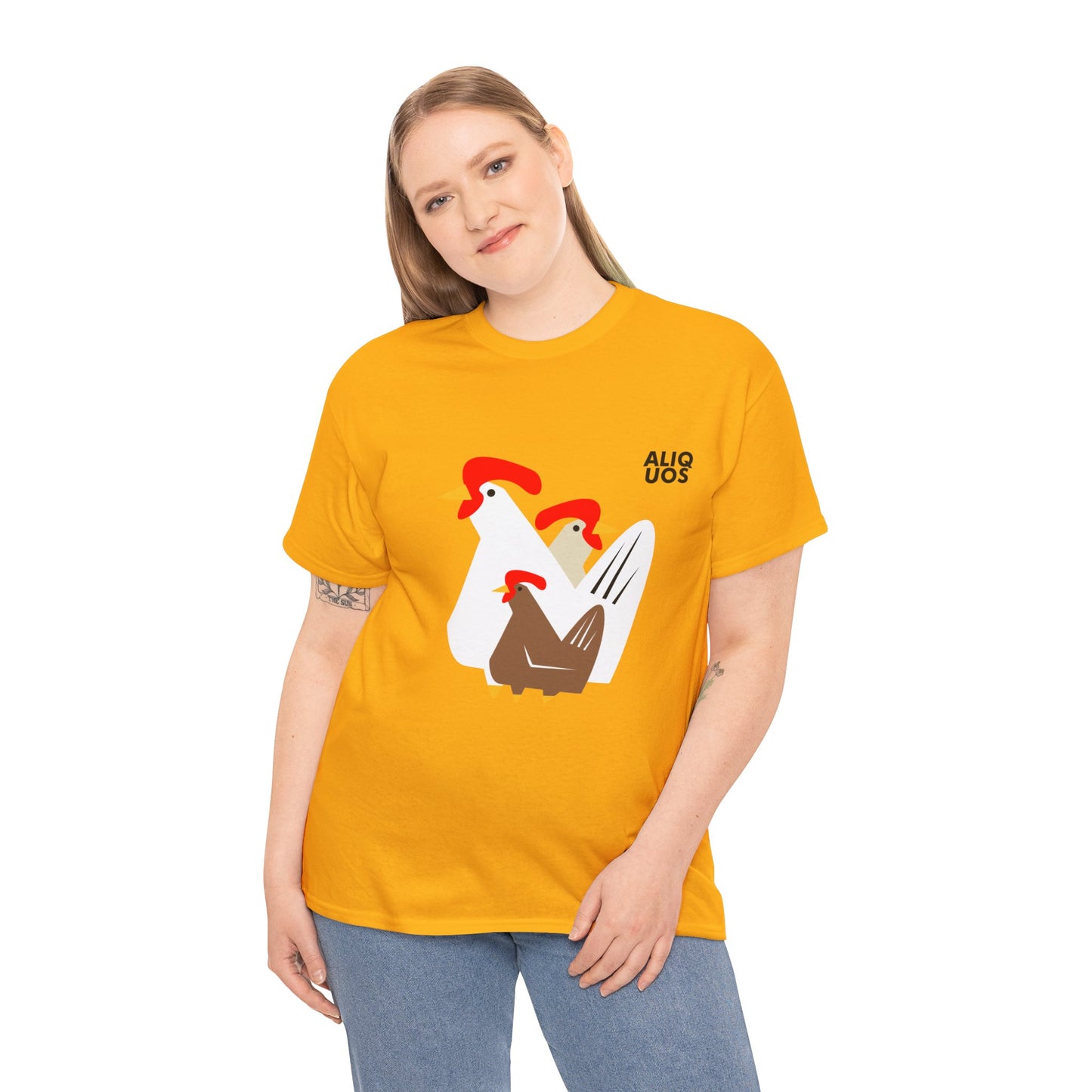 Men's Staggered Chickens Tee - ALIQUOS