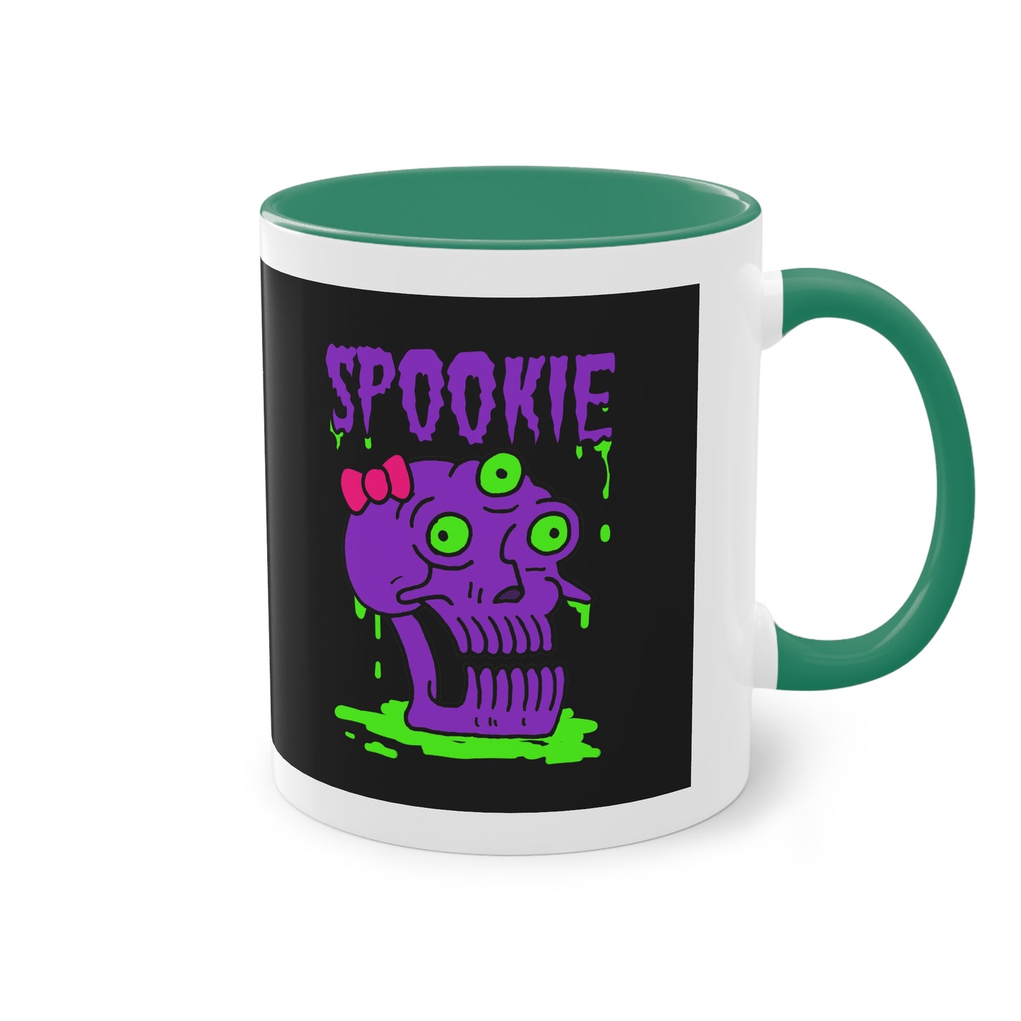 Two Tone Mug - Three-Eyed Skull 'Spookie' Design - ALIQUOS