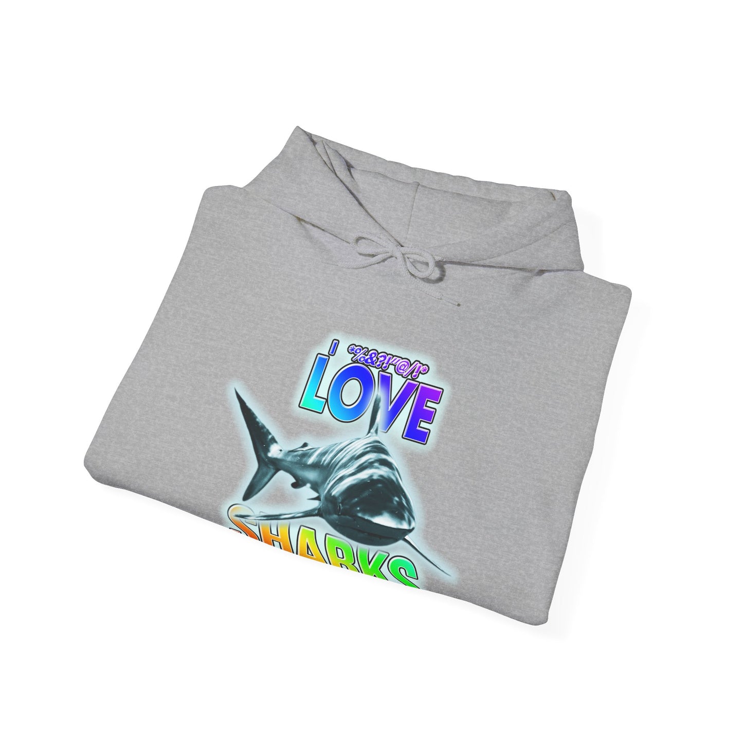 Sweat à capuche unisexe - J'adore les requins - Aliquos