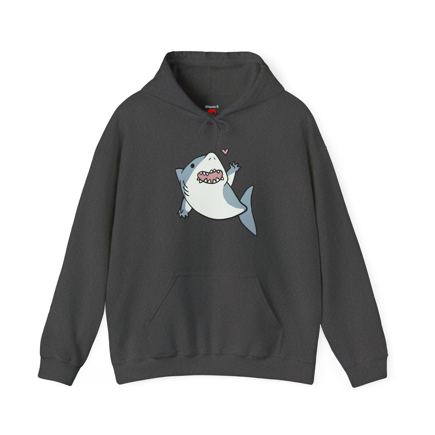 Unisex Hooded Sweatshirt - Cute Shark Wave - Aliquos