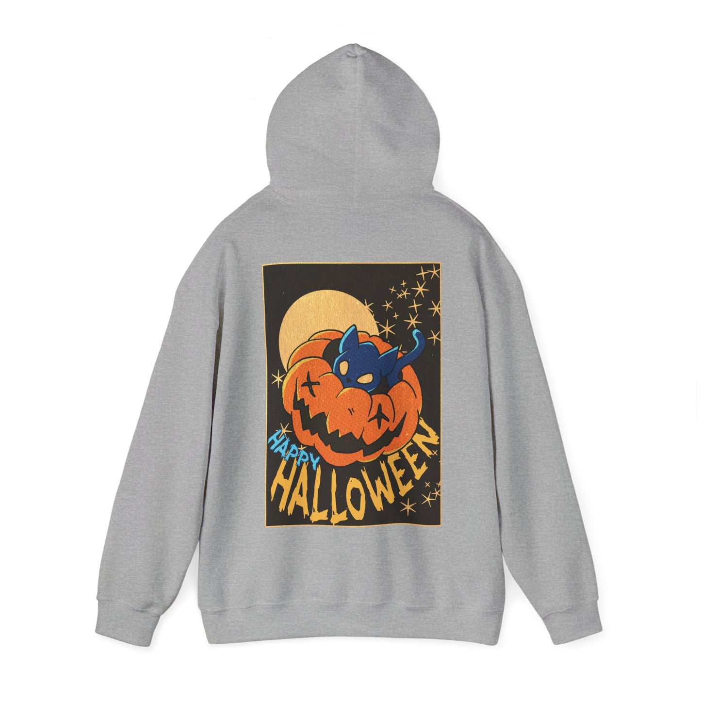Sweat à capuche unisexe - Motif « Kitty Pumpkin »