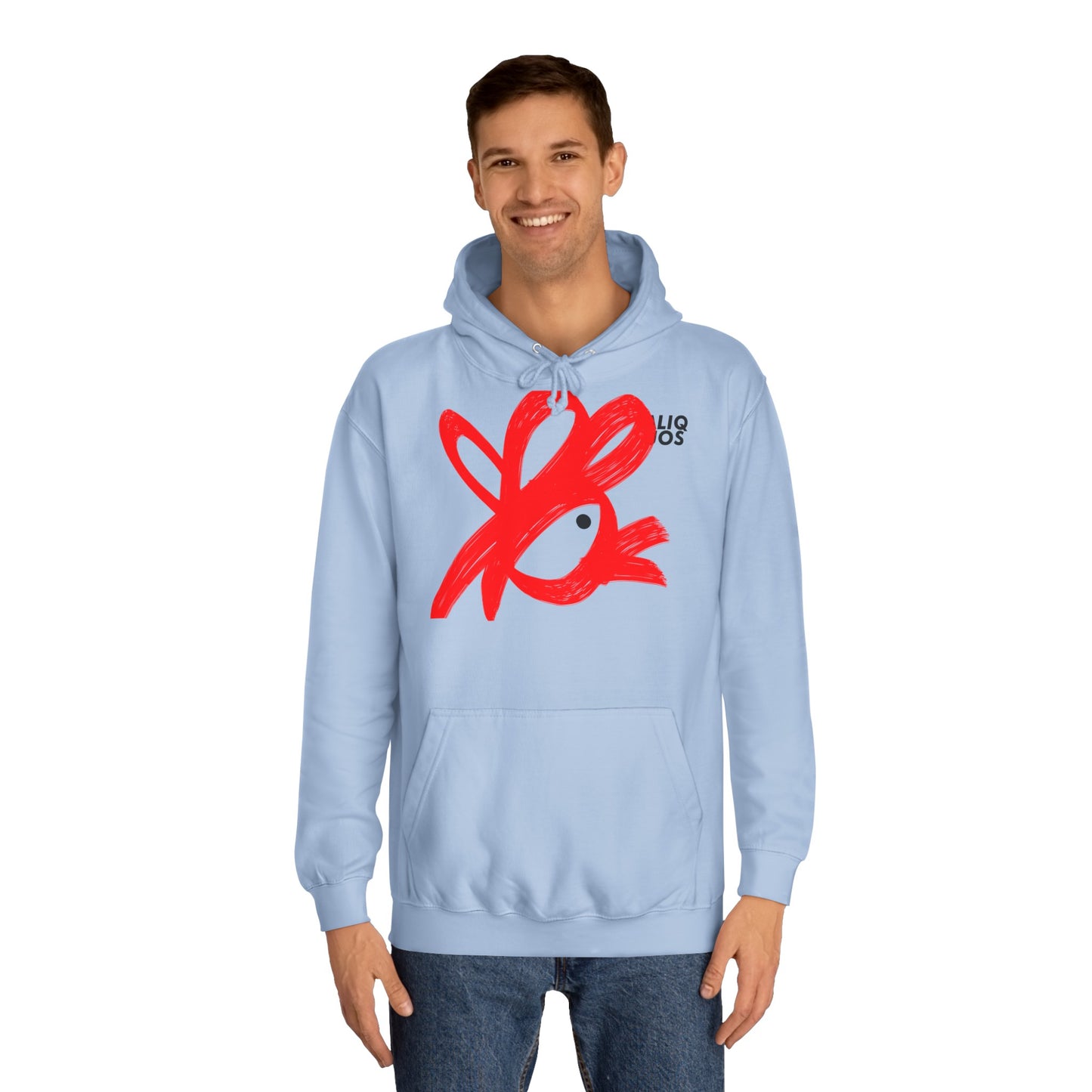 Unisex College Hoodie Painted Chicken - ALIQUOS