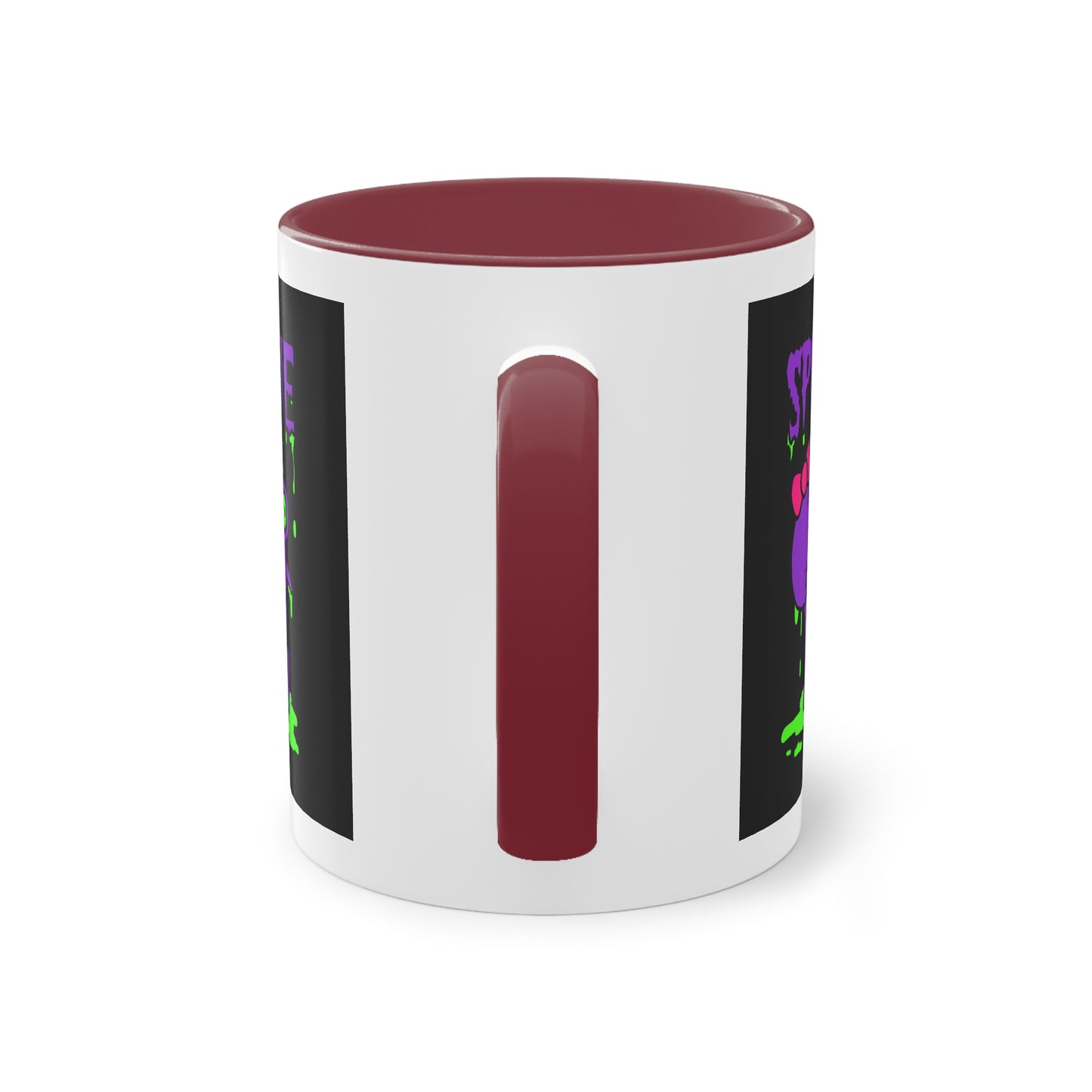 Two Tone Mug - Three-Eyed Skull 'Spookie' Design - ALIQUOS
