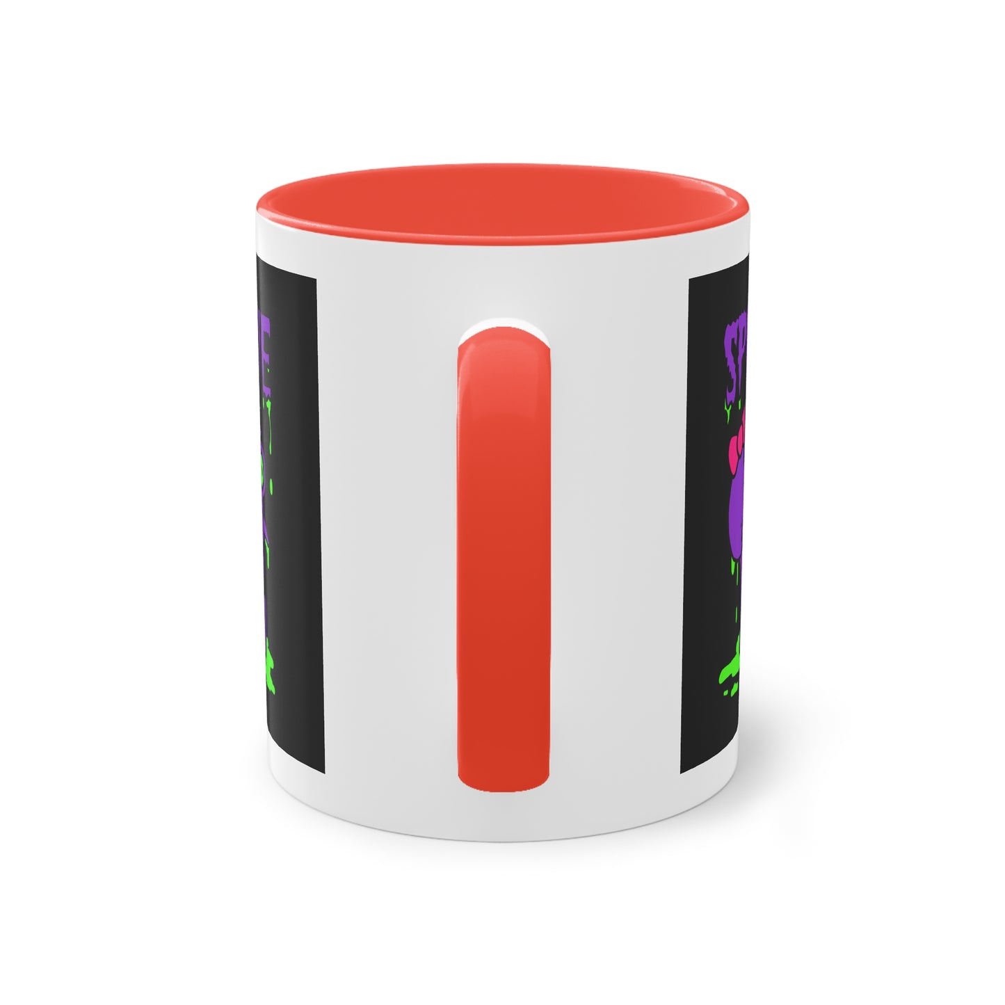 Two Tone Mug - Three-Eyed Skull 'Spookie' Design - ALIQUOS
