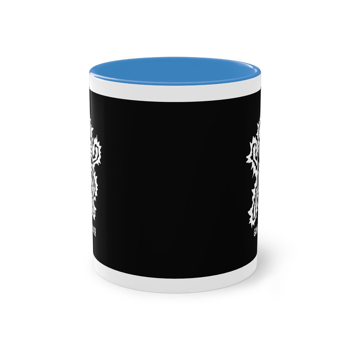Two Tone Mug - Halloween Skeleton 'Game Over' Design - ALIQUOS