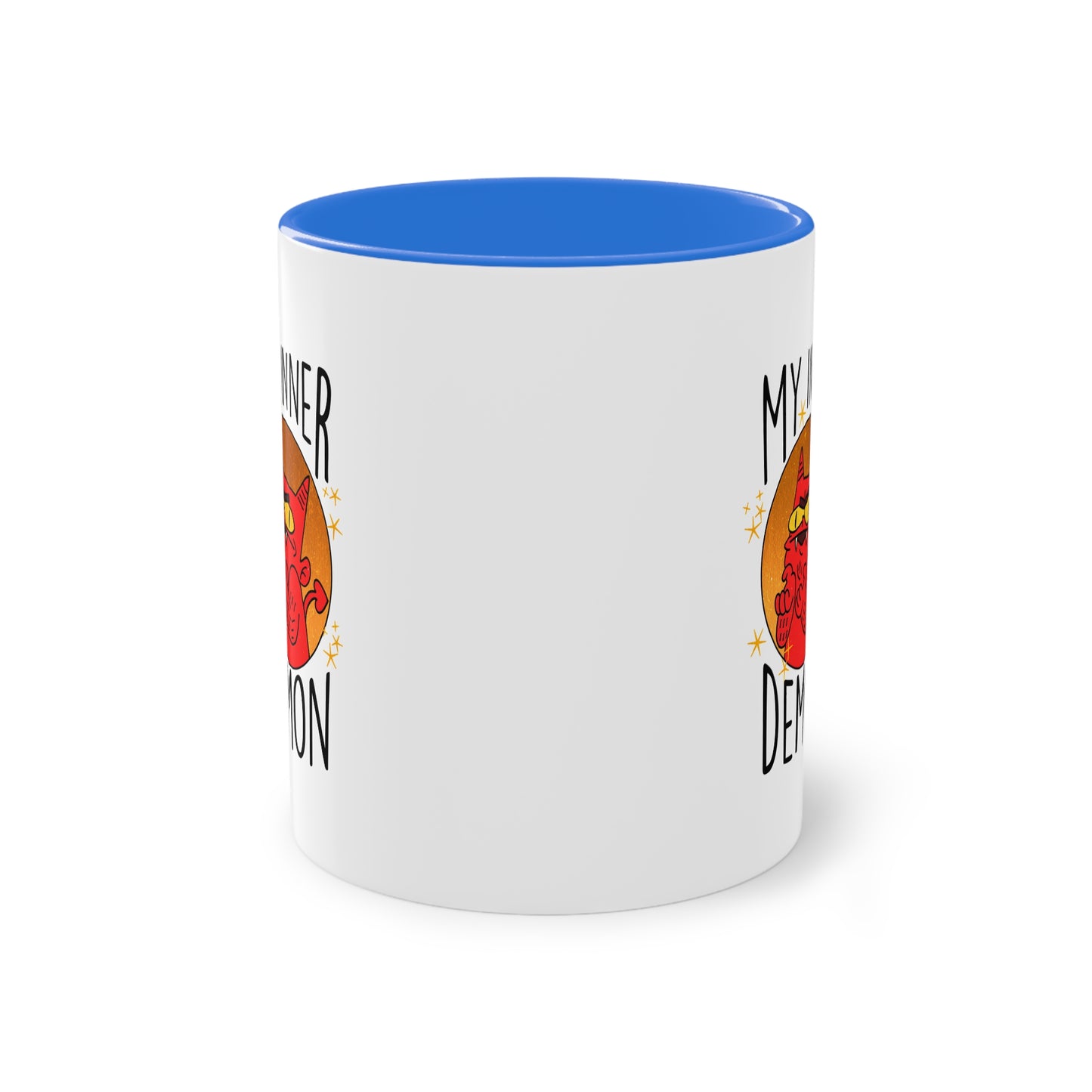 Zweifarbige Tasse – Design „Mein innerer Dämon“