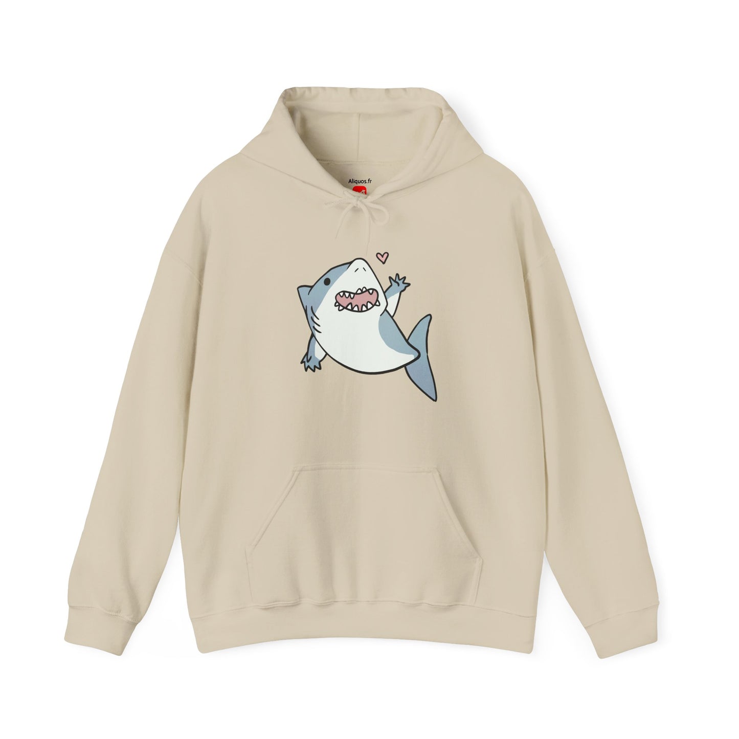 Unisex Hooded Sweatshirt - Cute Shark Wave - Aliquos
