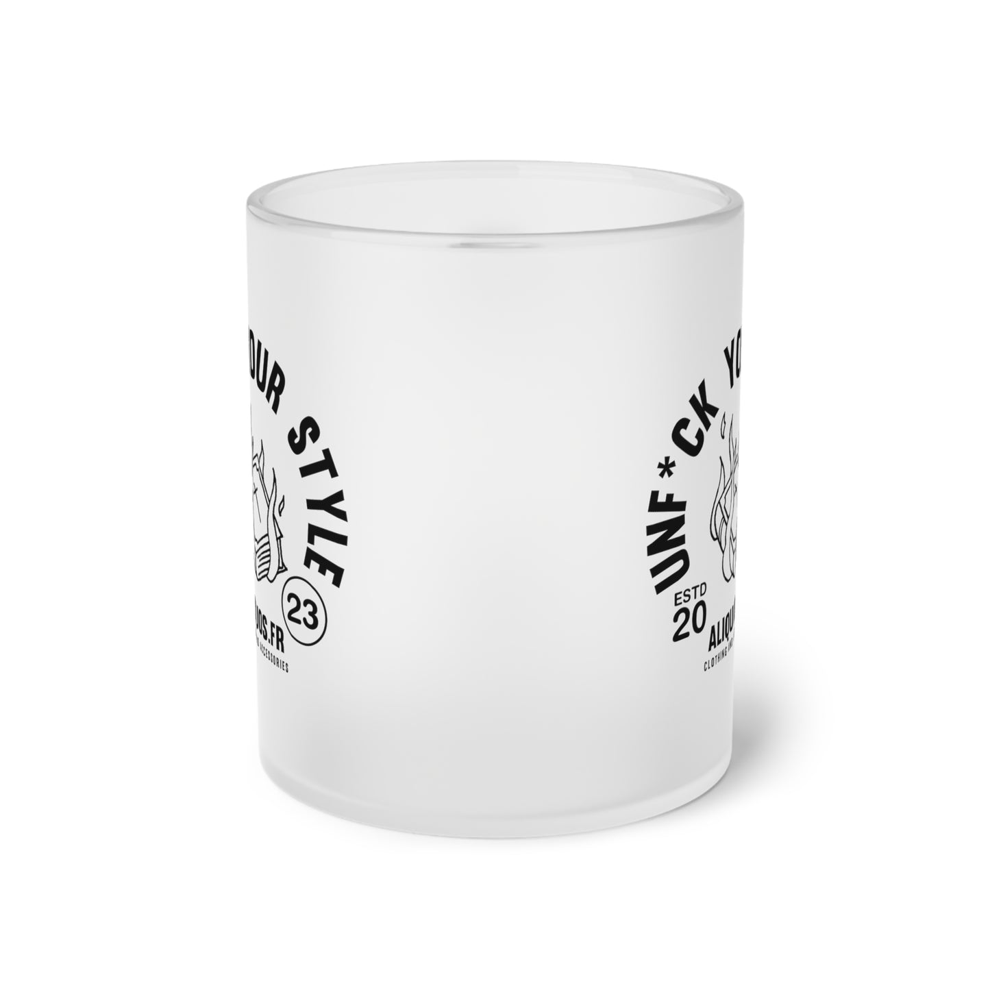 Burning Book Frosted Glass Mug - ALIQUOS