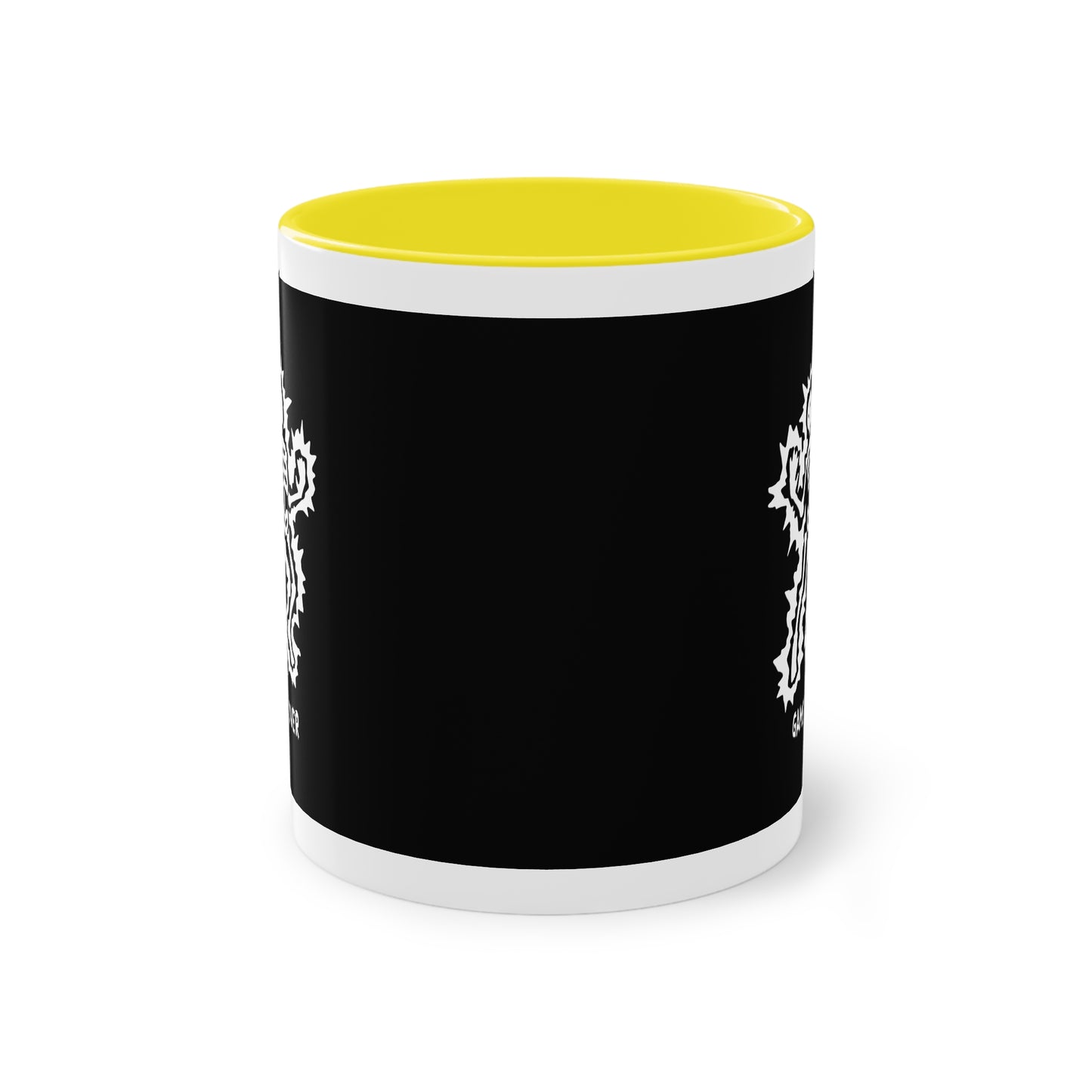 Two Tone Mug - Halloween Skeleton 'Game Over' Design - ALIQUOS