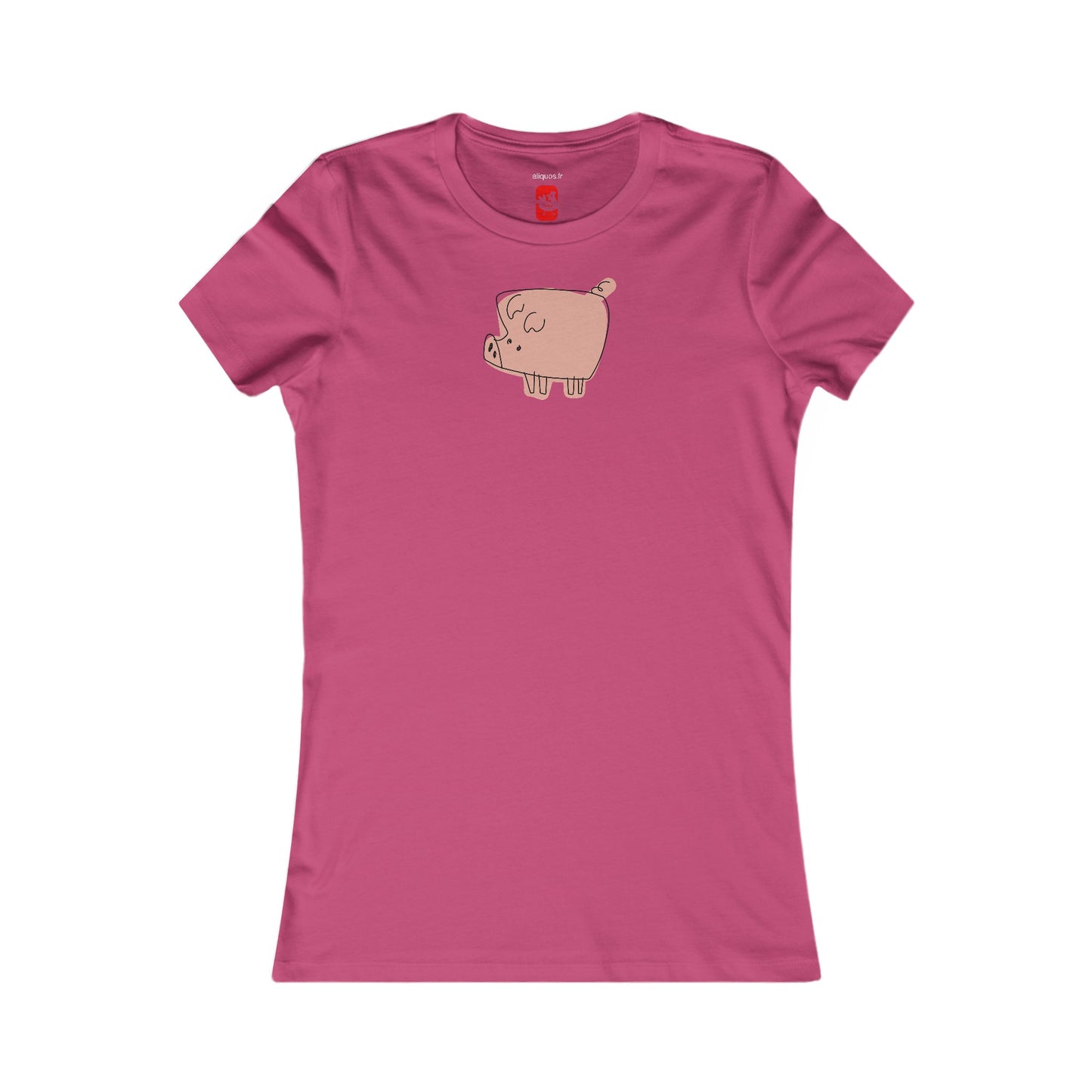 Blocky Piggy Women's fitted Tee - ALIQUOS