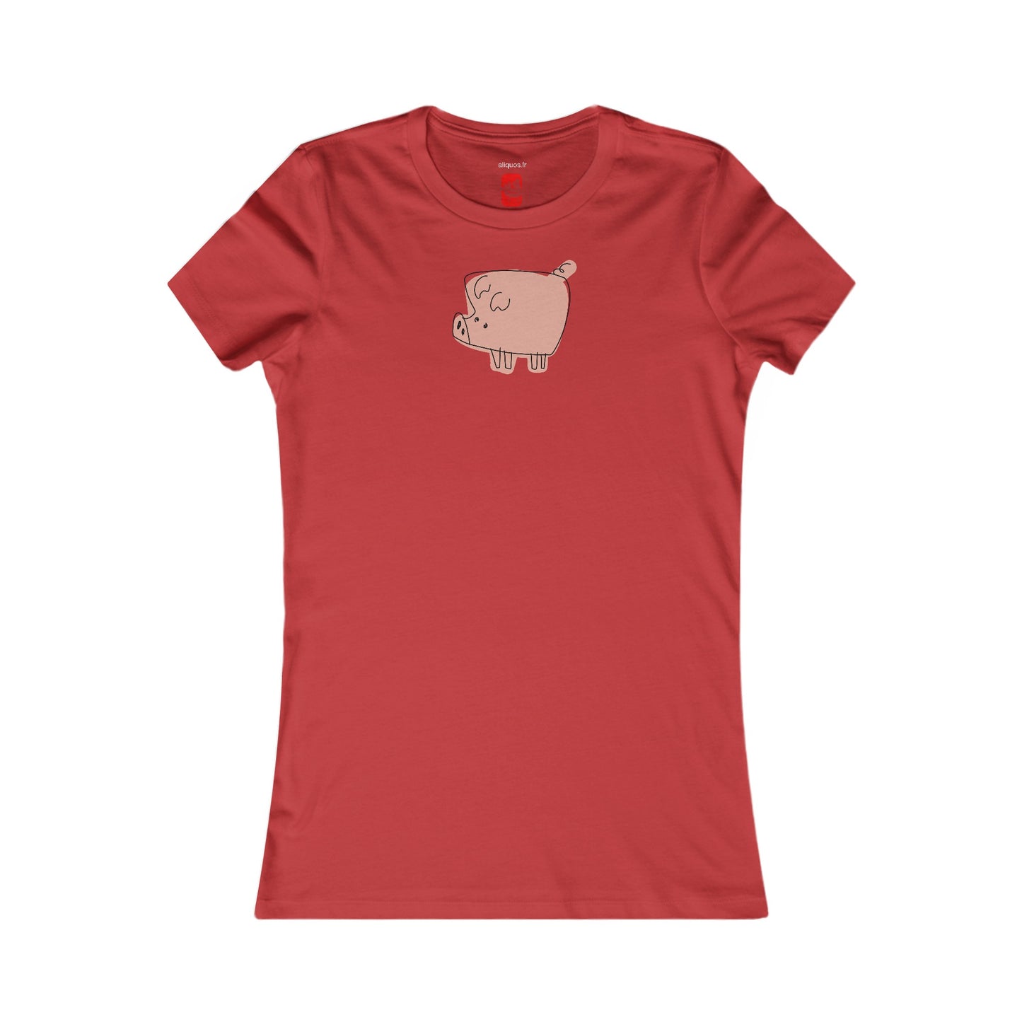 Blocky Piggy Women's fitted Tee - ALIQUOS