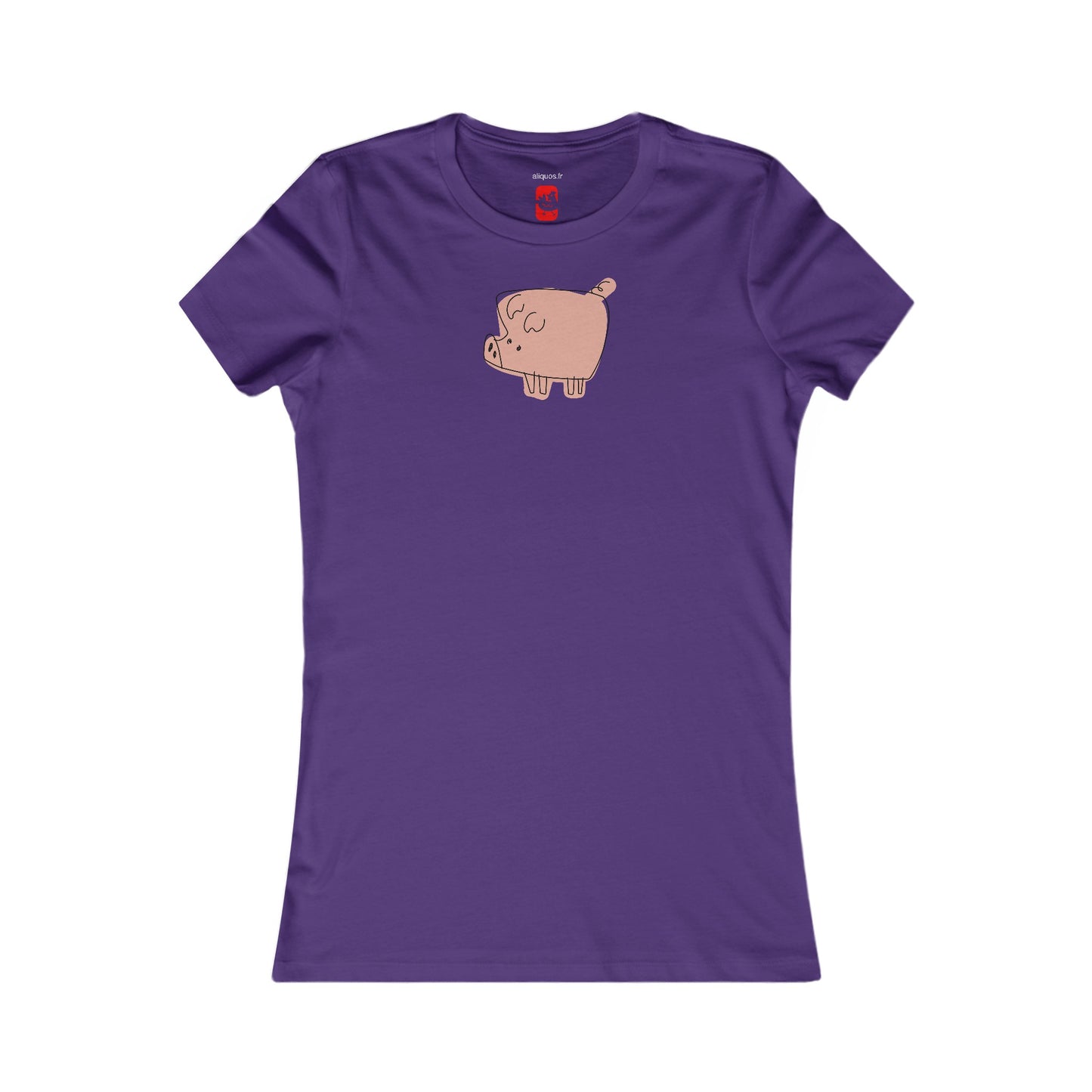 Blocky Piggy Women's fitted Tee - ALIQUOS