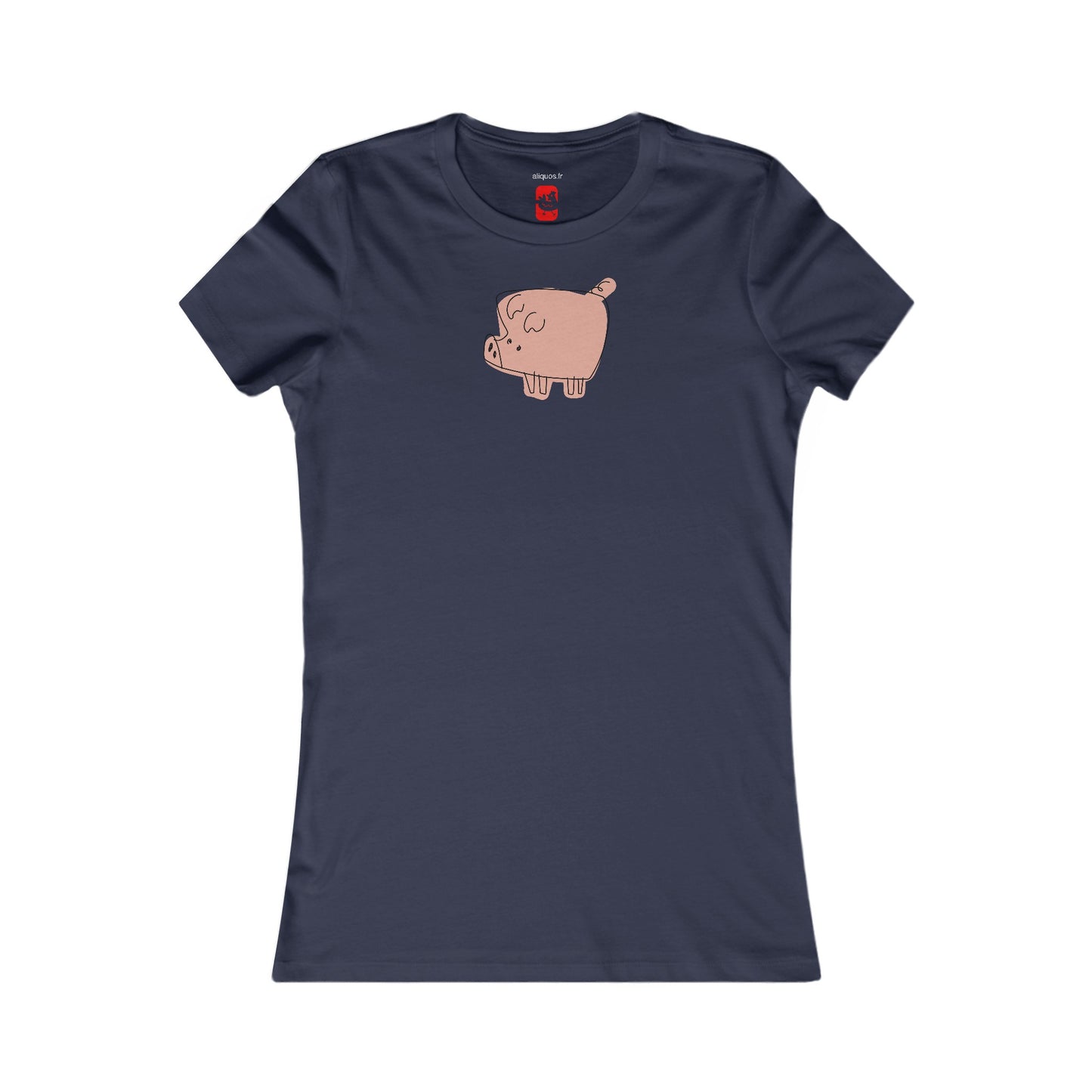 Blocky Piggy Women's fitted Tee - ALIQUOS