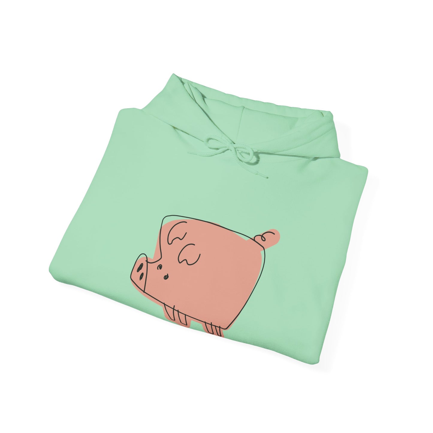 Blocky Piggy Unisex Hooded Sweatshirt - ALIQUOS