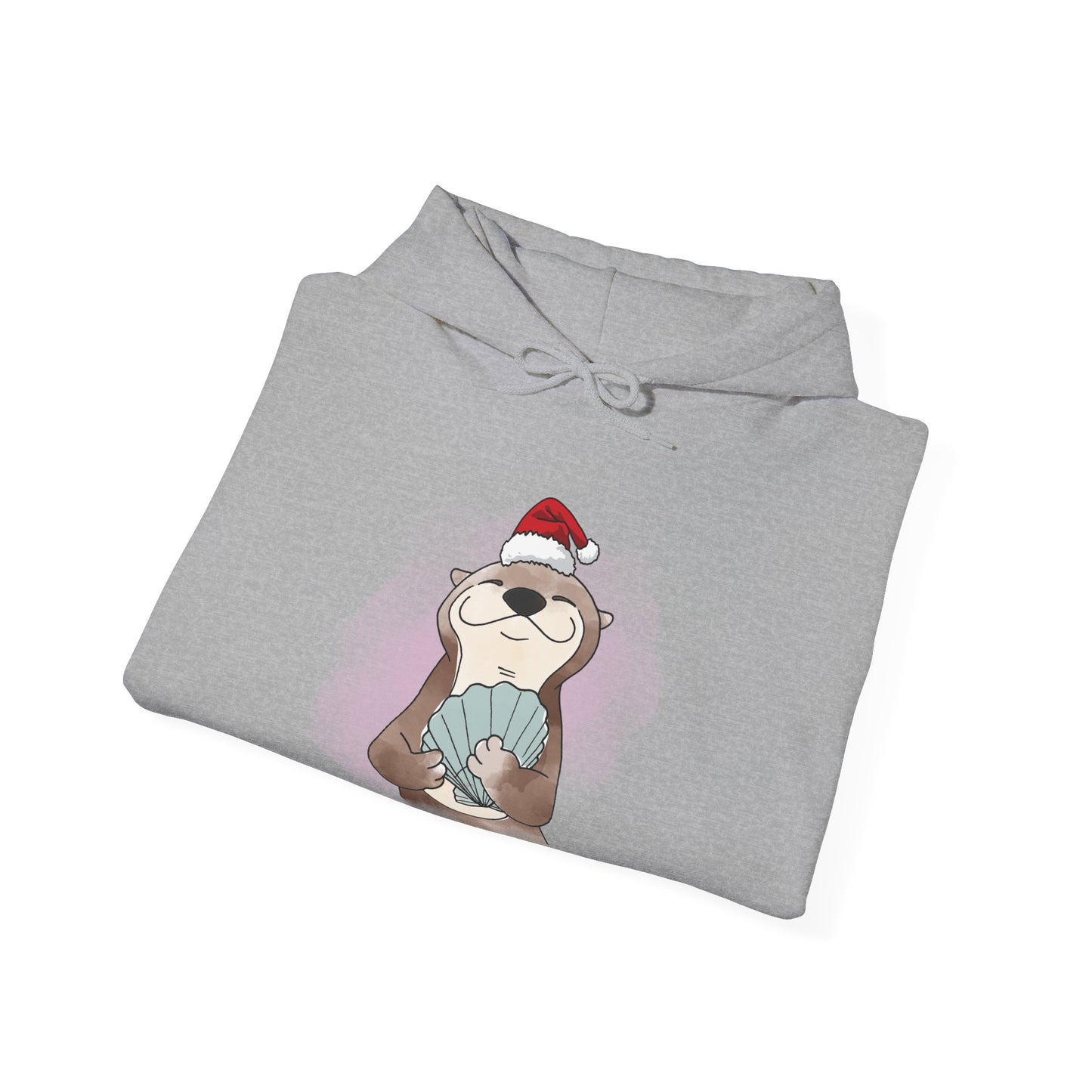 Sweat à capuche unisexe - Loutre de Noël 3