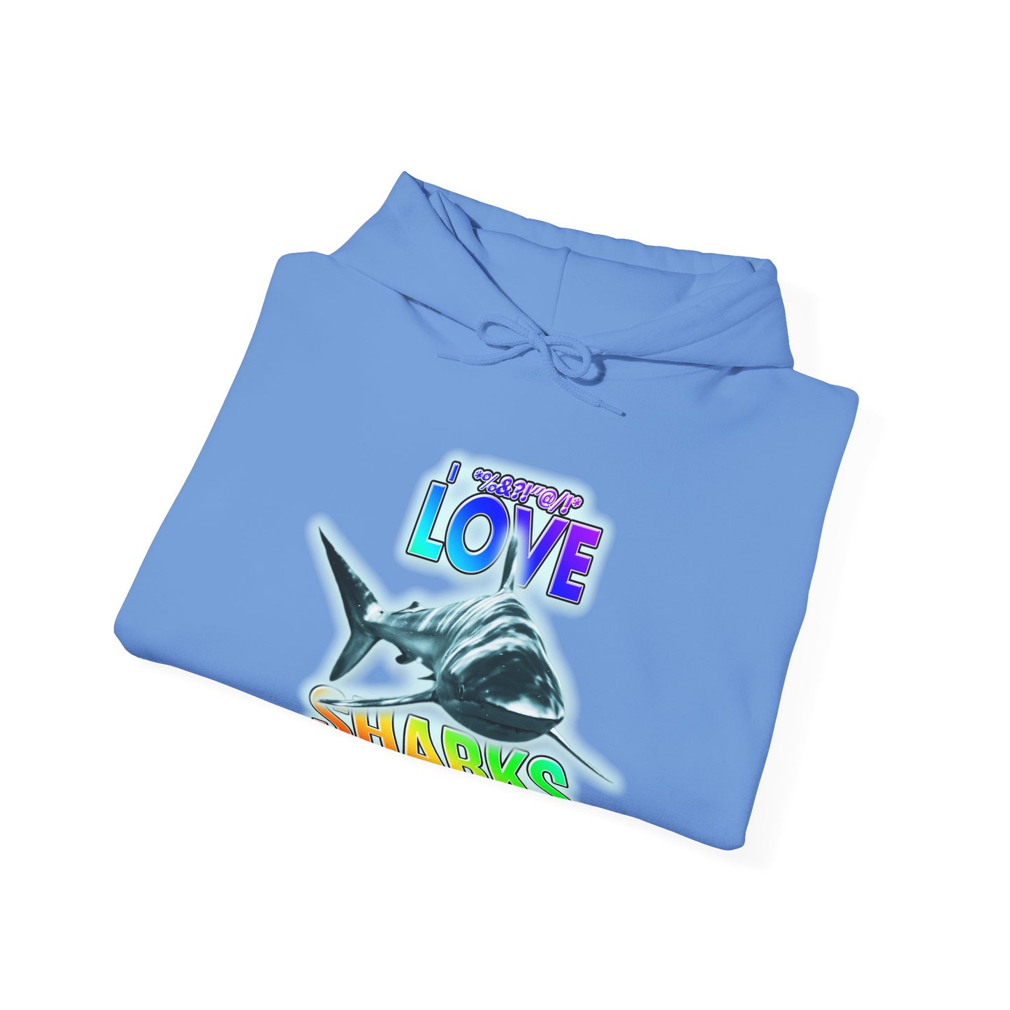 Sweat à capuche unisexe - J'adore les requins - Aliquos