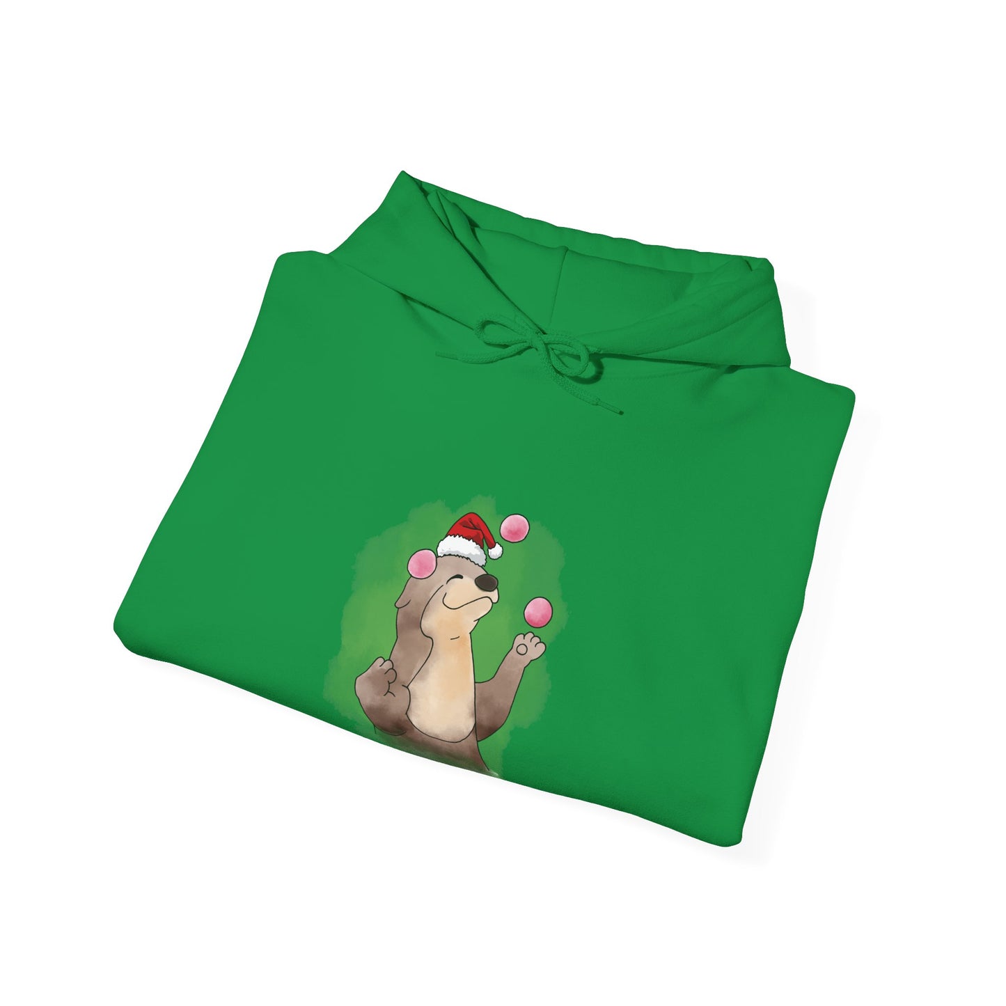 Sweat à capuche unisexe - Loutre de Noël 10