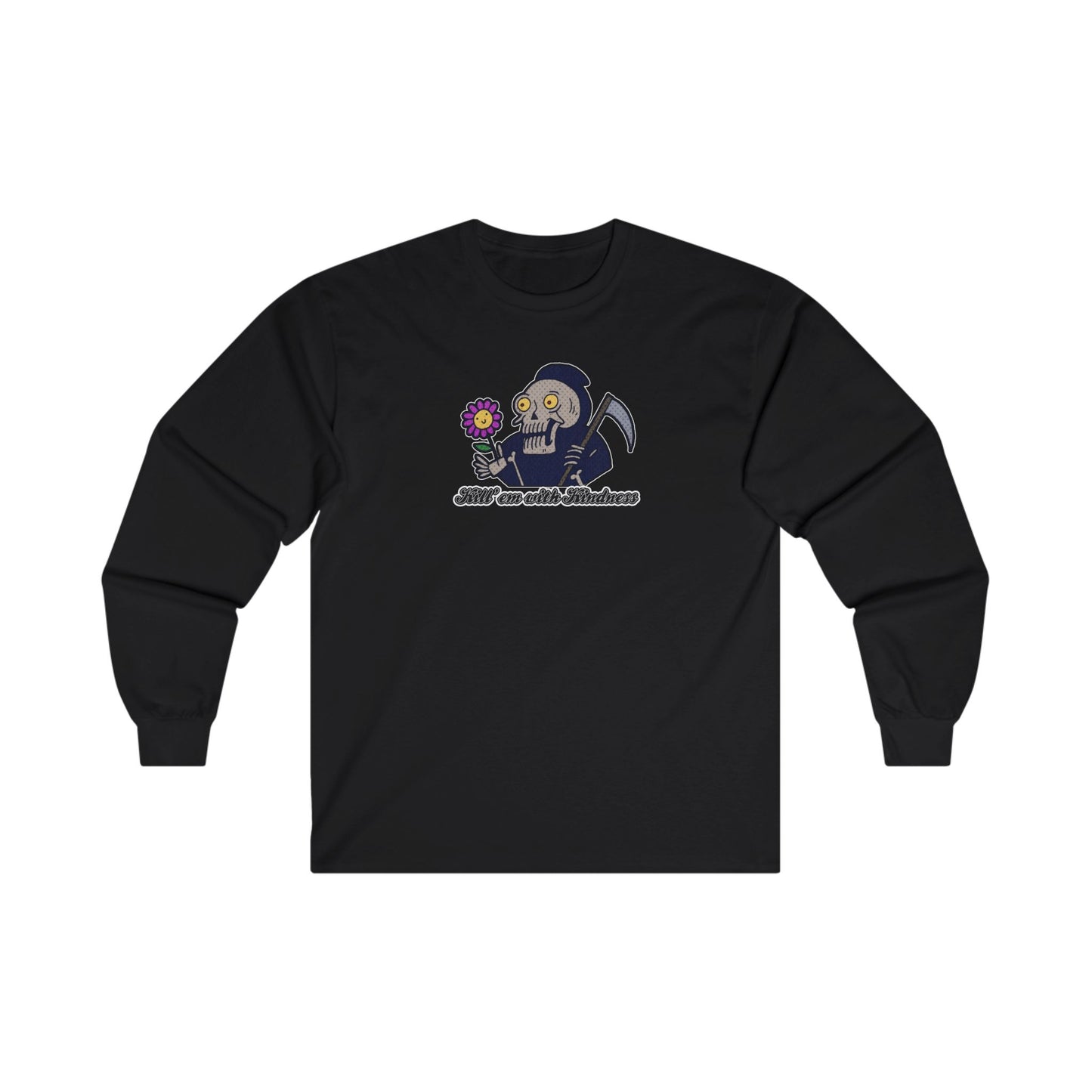 Long Sleeve Tee - Killing 'Em With Kindness Design - ALIQUOS
