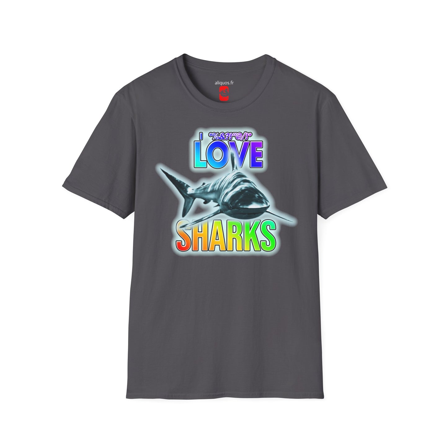 T-shirt unisexe - J'adore les requins - Aliquos