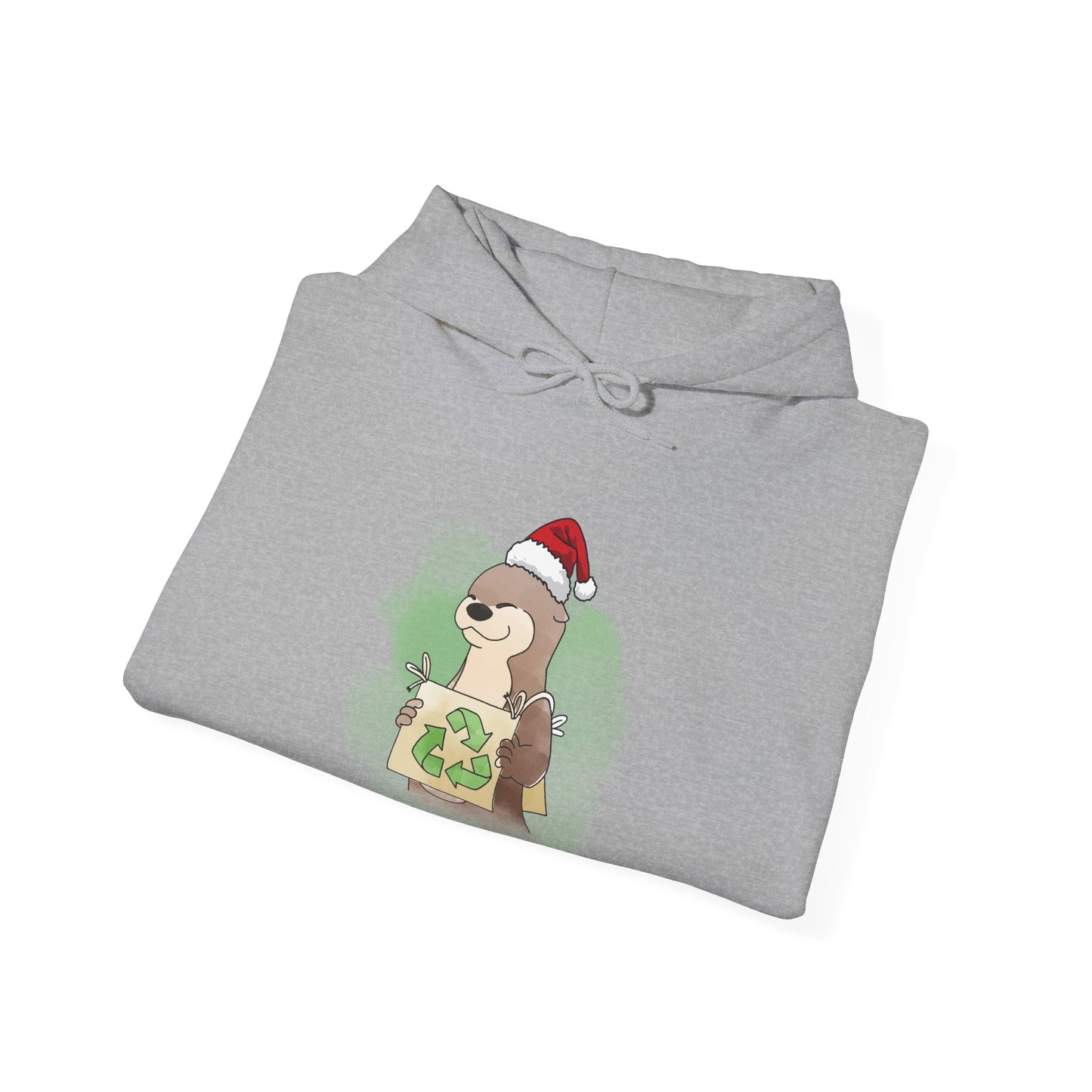 Sweat à capuche unisexe - Loutre de Noël 5