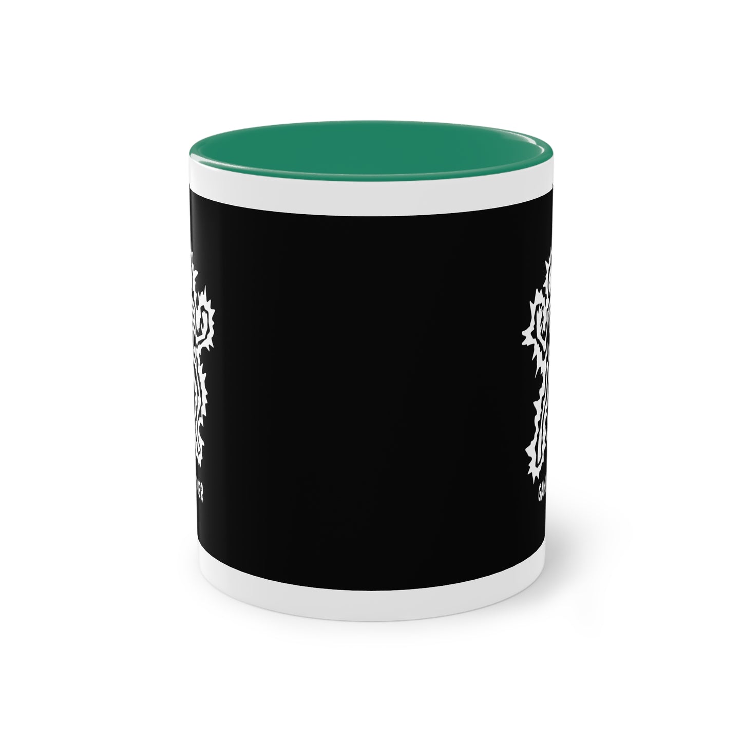 Two Tone Mug - Halloween Skeleton 'Game Over' Design - ALIQUOS