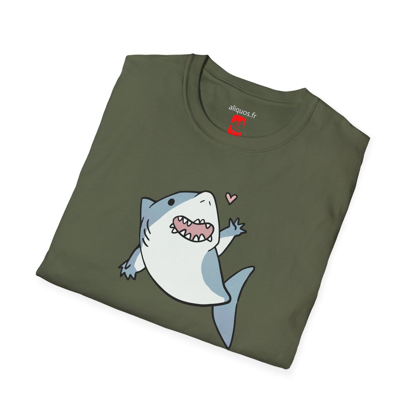 Unisex T-Shirt - Cute Little Shark Wave - Aliquos