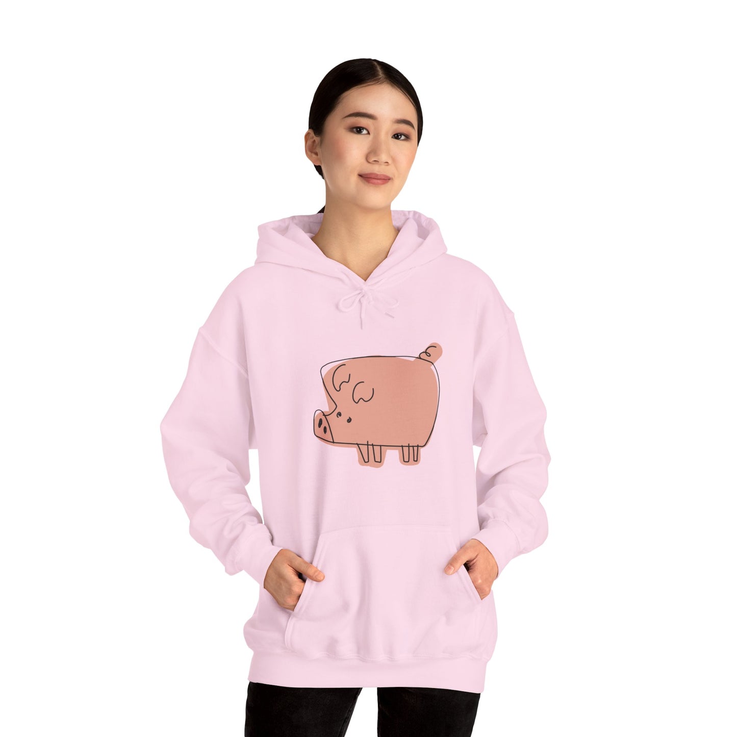 Blocky Piggy Unisex Hooded Sweatshirt - ALIQUOS
