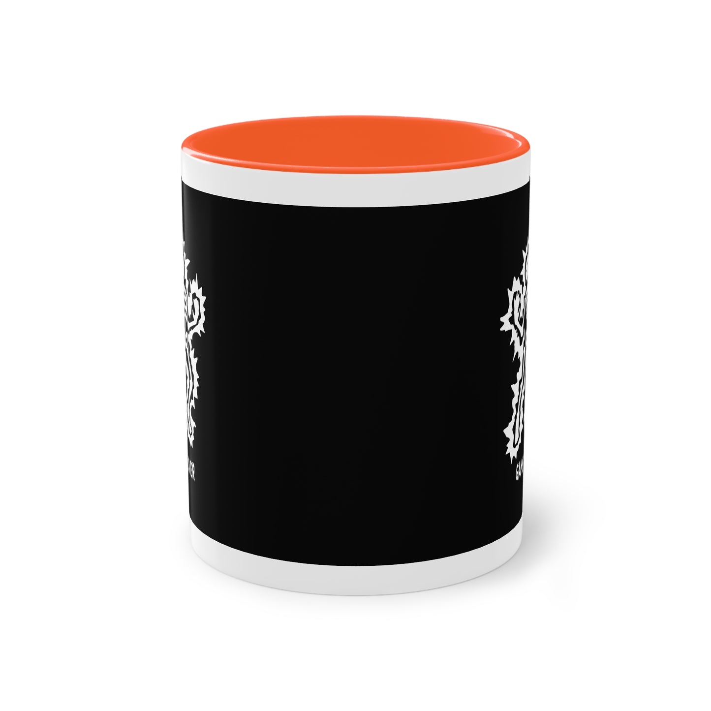 Two Tone Mug - Halloween Skeleton 'Game Over' Design - ALIQUOS