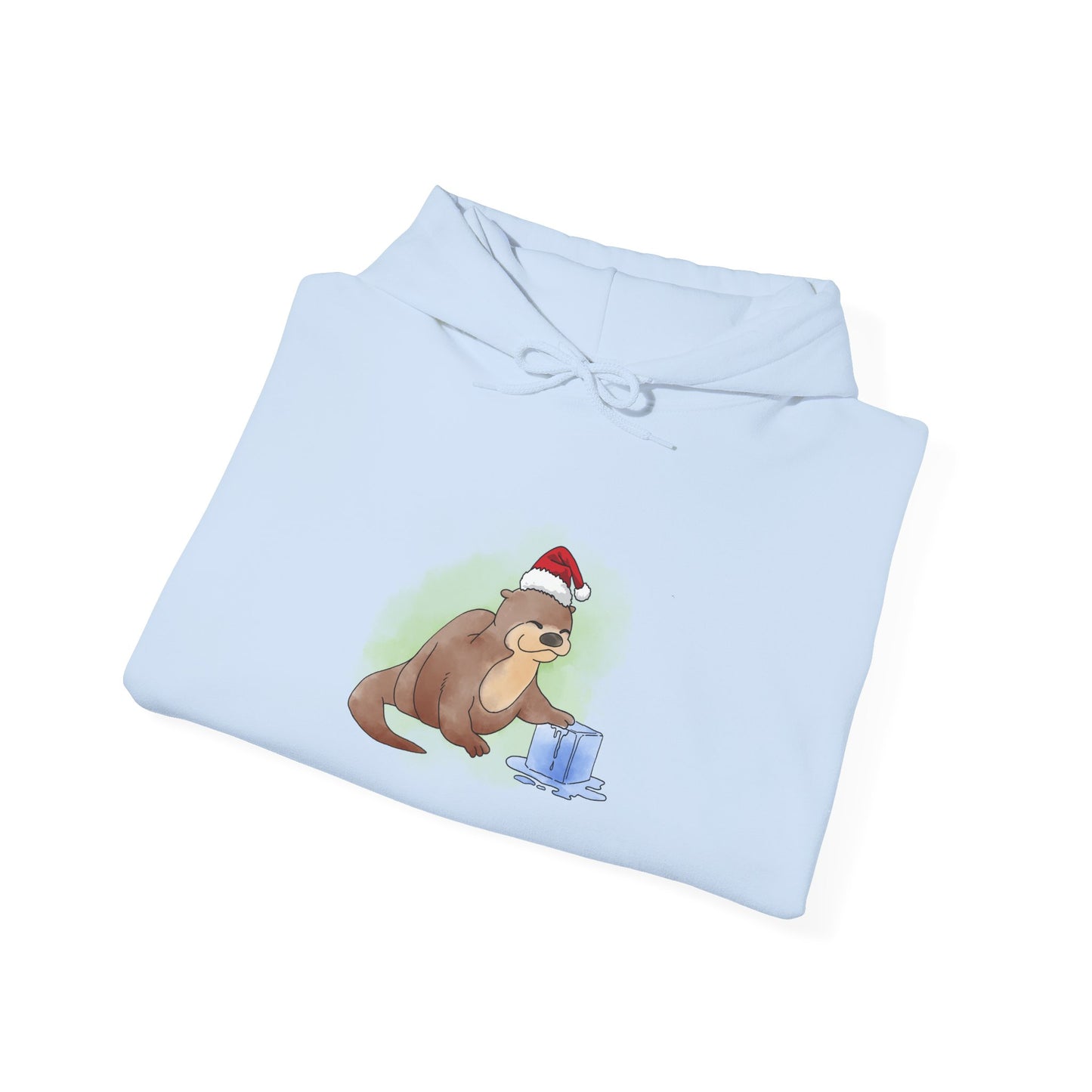 Sweat à capuche unisexe - Loutre de Noël 9