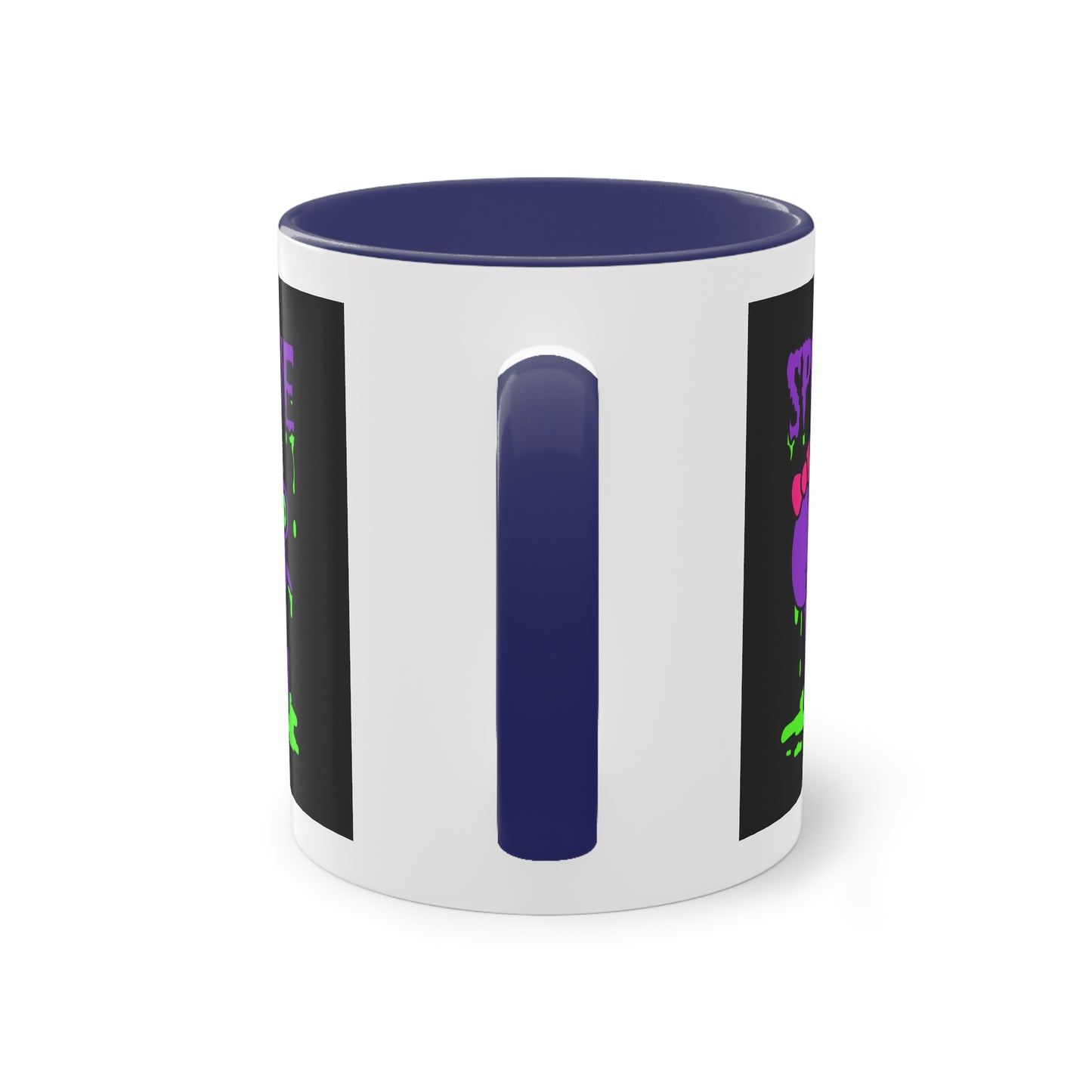 Two Tone Mug - Three-Eyed Skull 'Spookie' Design - ALIQUOS