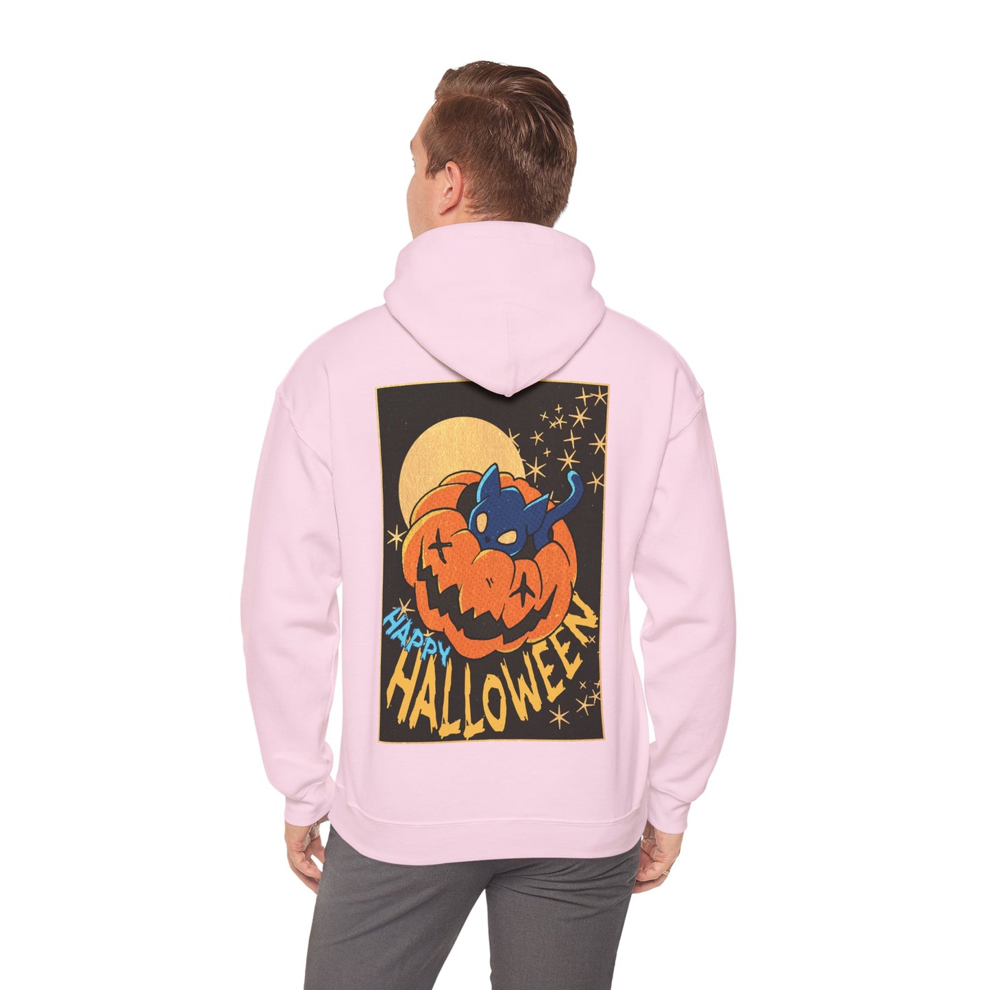 Sweat à capuche unisexe - Motif « Kitty Pumpkin »