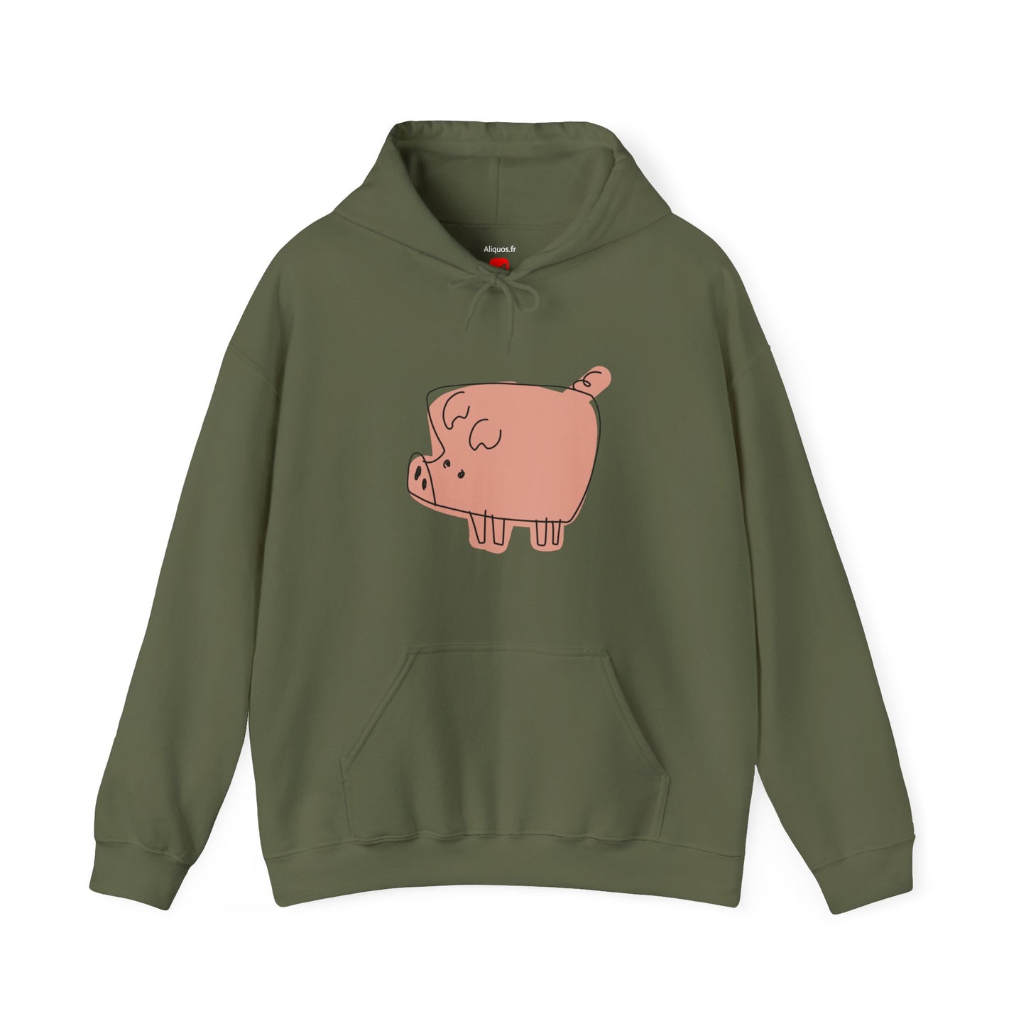 Blocky Piggy Unisex Hooded Sweatshirt - ALIQUOS
