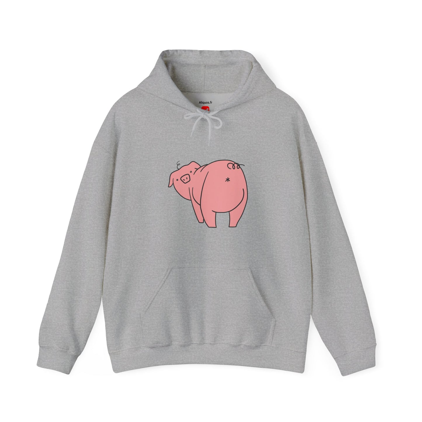 Piggy Rear Unisex Hooded Sweatshirt - ALIQUOS