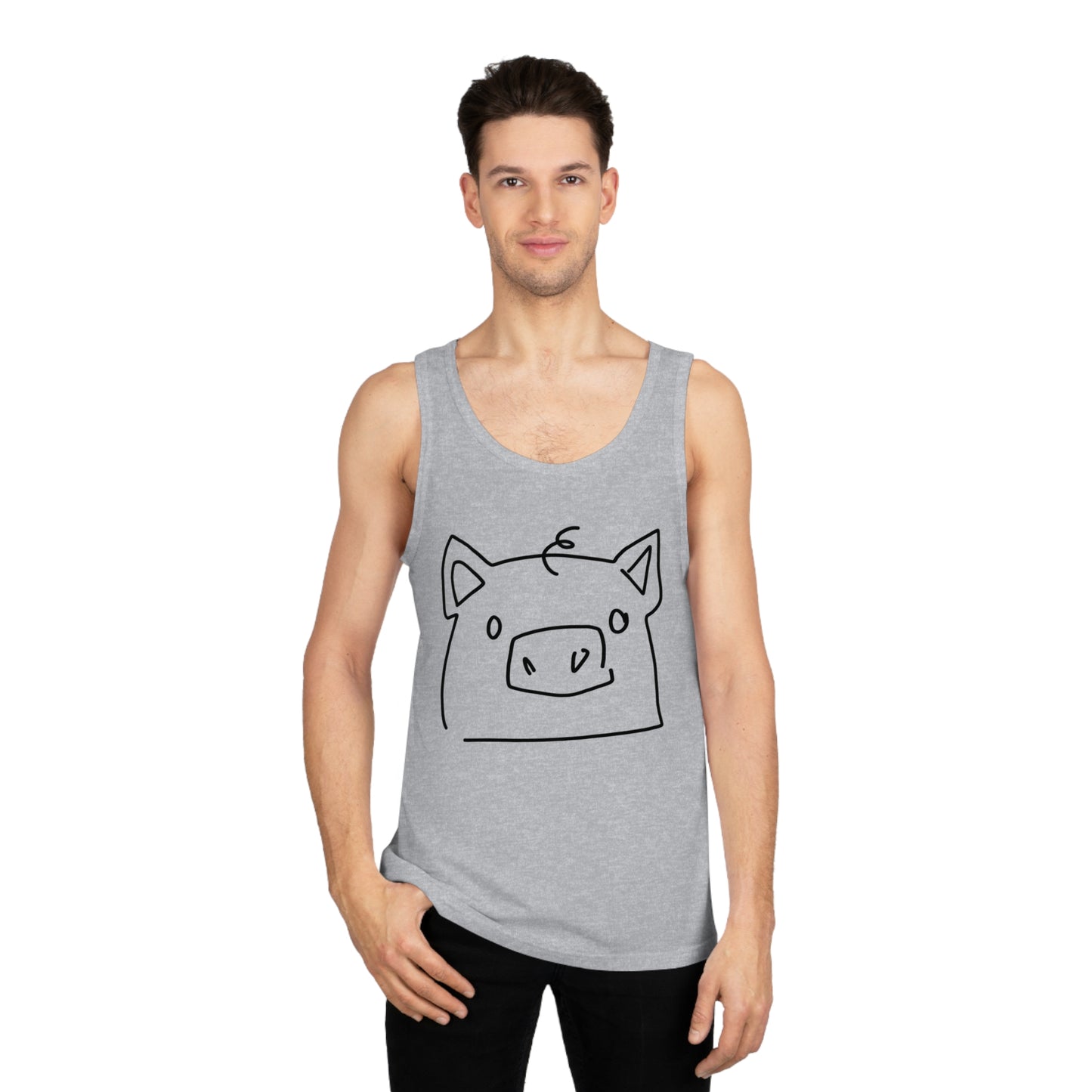 Piggy Face Unisex Softstyle Tank Top - ALIQUOS