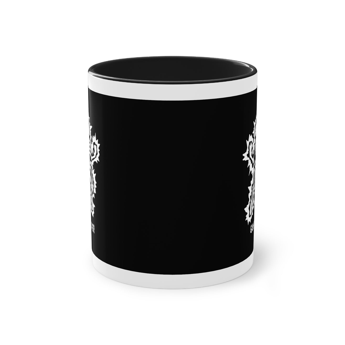 Two Tone Mug - Halloween Skeleton 'Game Over' Design - ALIQUOS