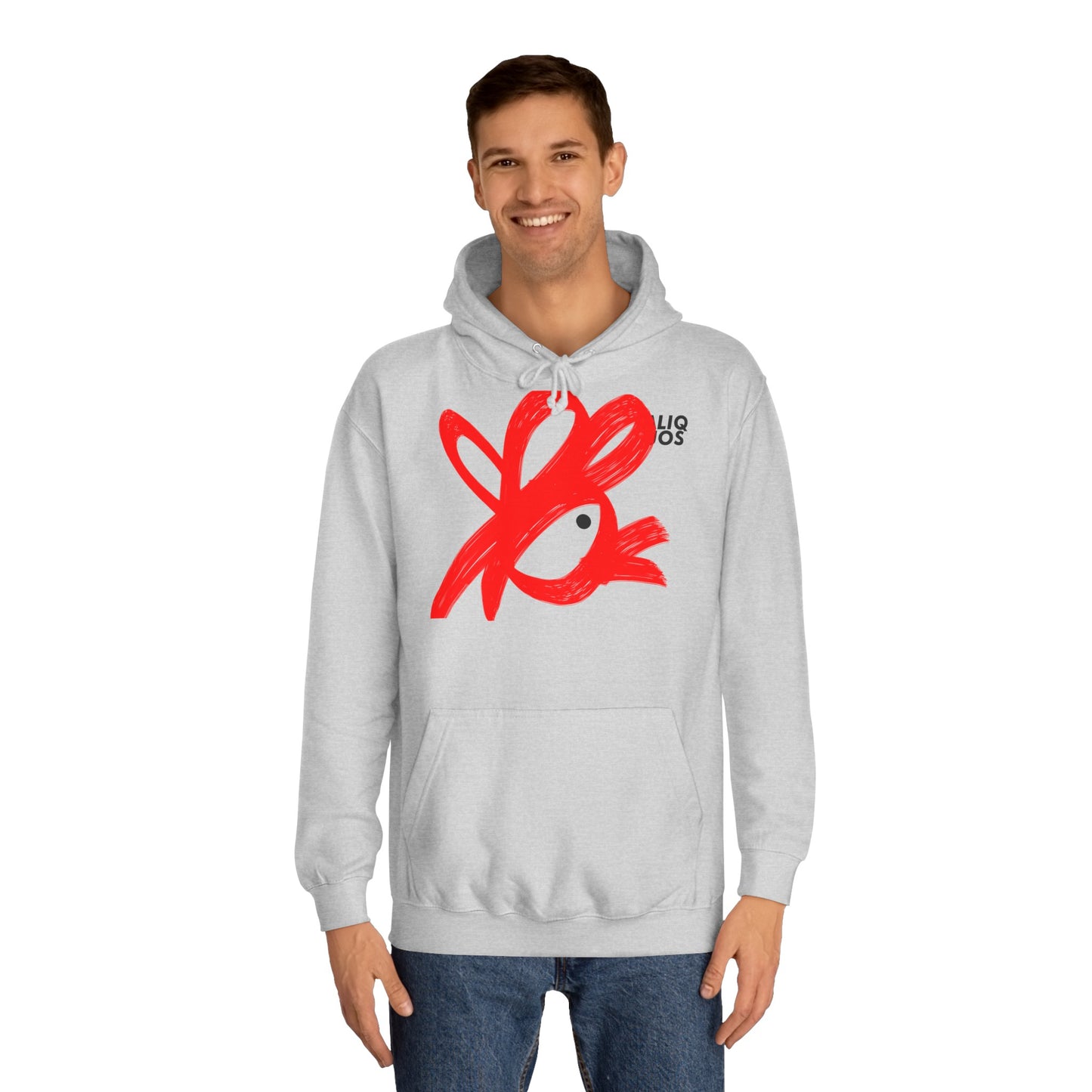 Unisex College Hoodie Painted Chicken - ALIQUOS