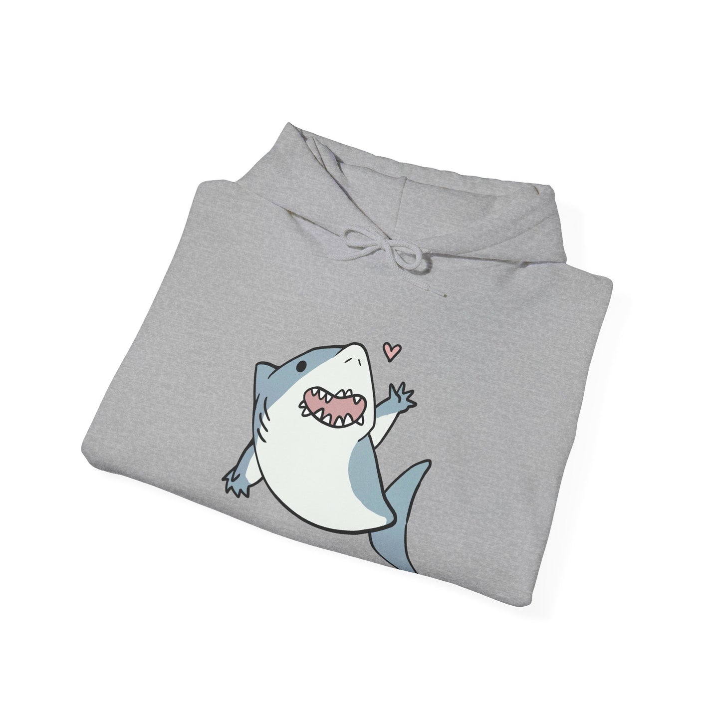 Unisex Hooded Sweatshirt - Cute Shark Wave - Aliquos
