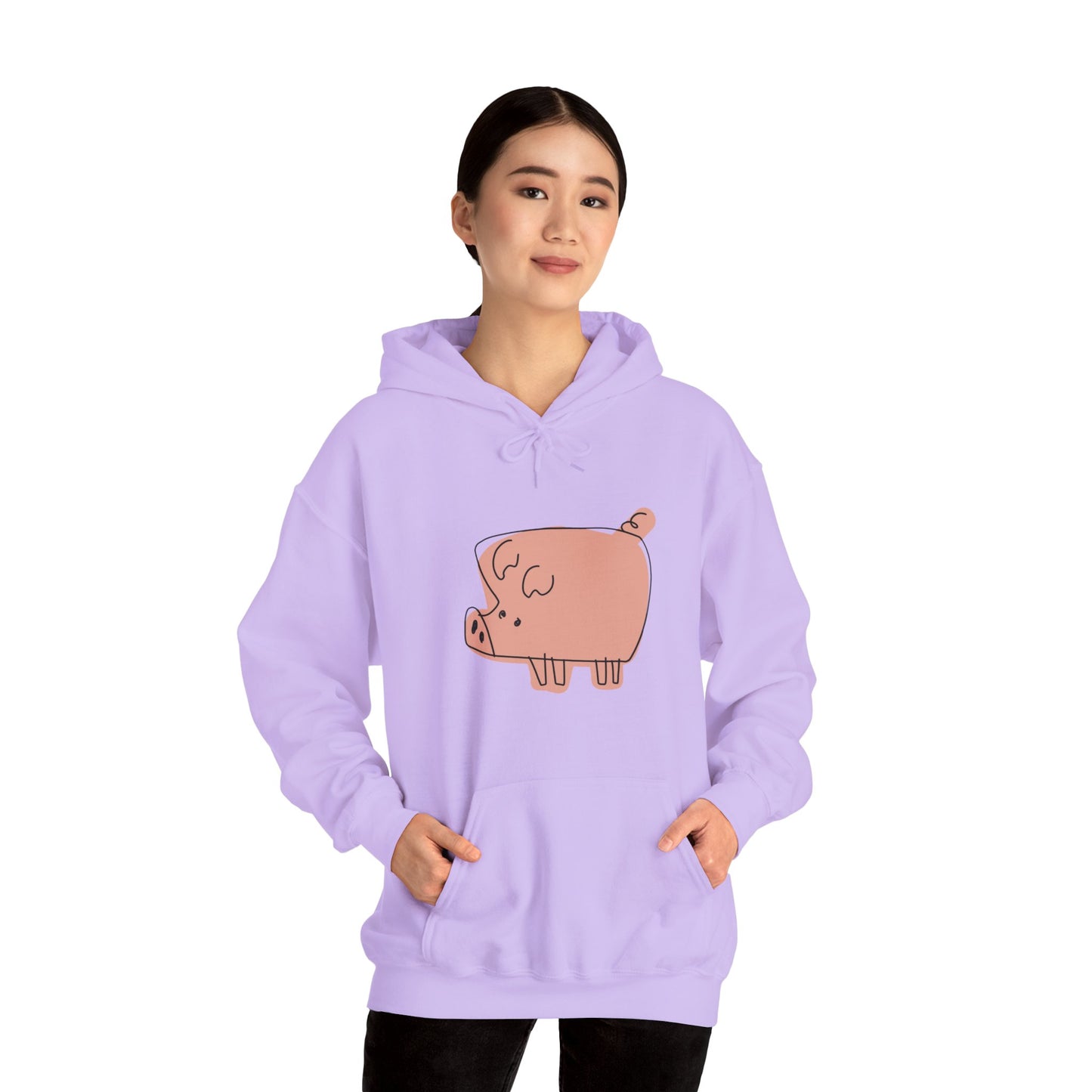 Blocky Piggy Unisex Hooded Sweatshirt - ALIQUOS