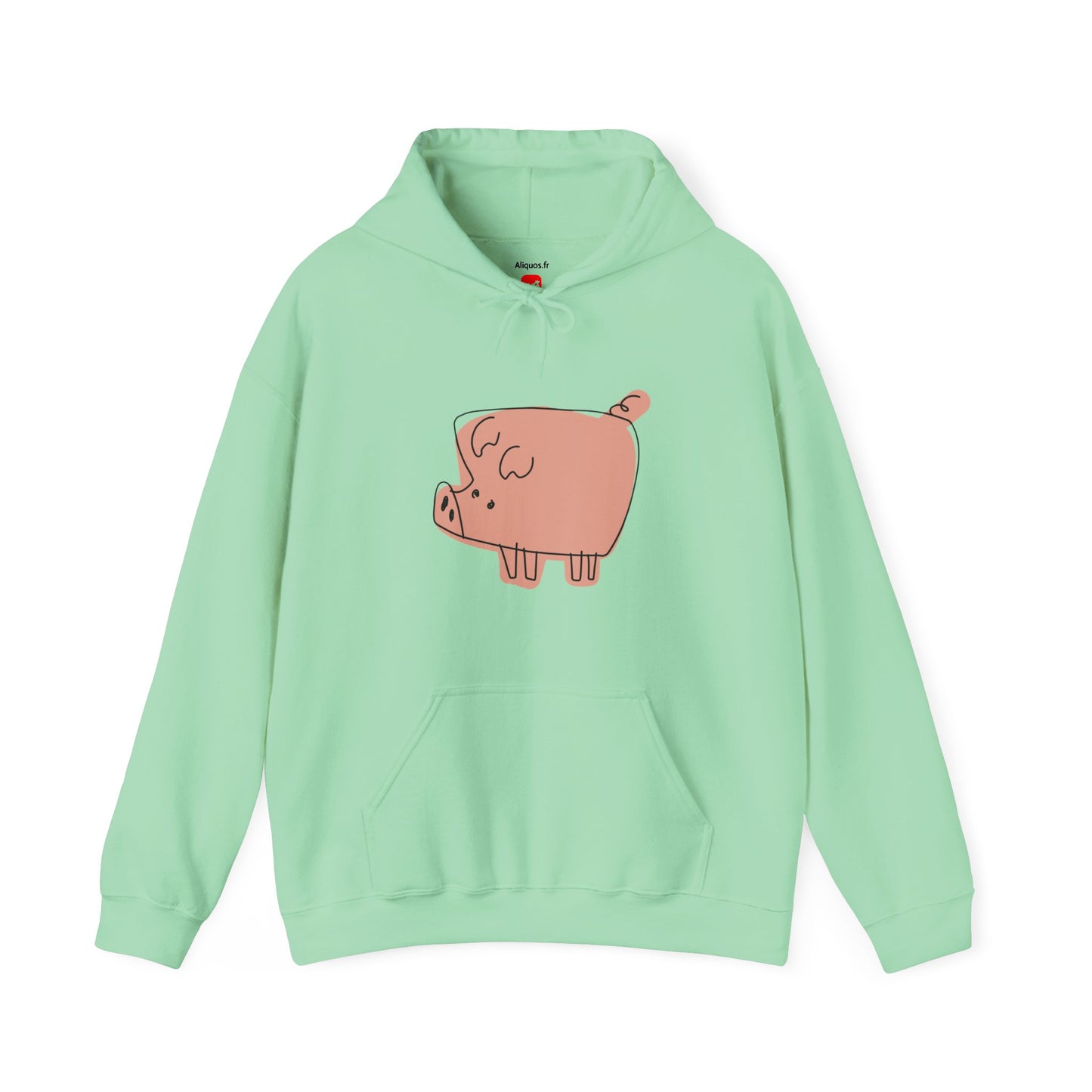 Blocky Piggy Unisex Hooded Sweatshirt - ALIQUOS